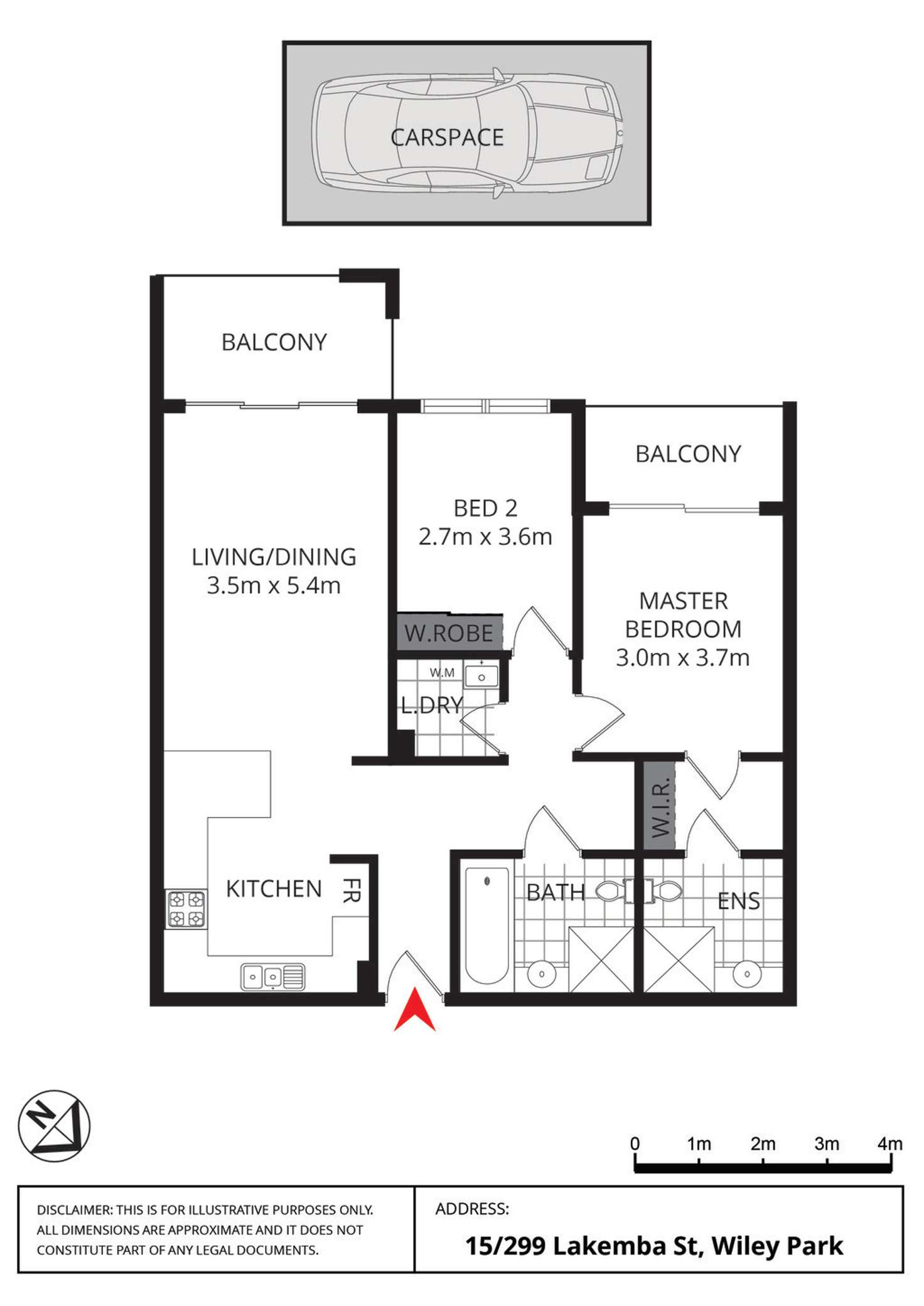 Floorplan of Homely apartment listing, 15/299 Lakemba Street, Wiley Park NSW 2195