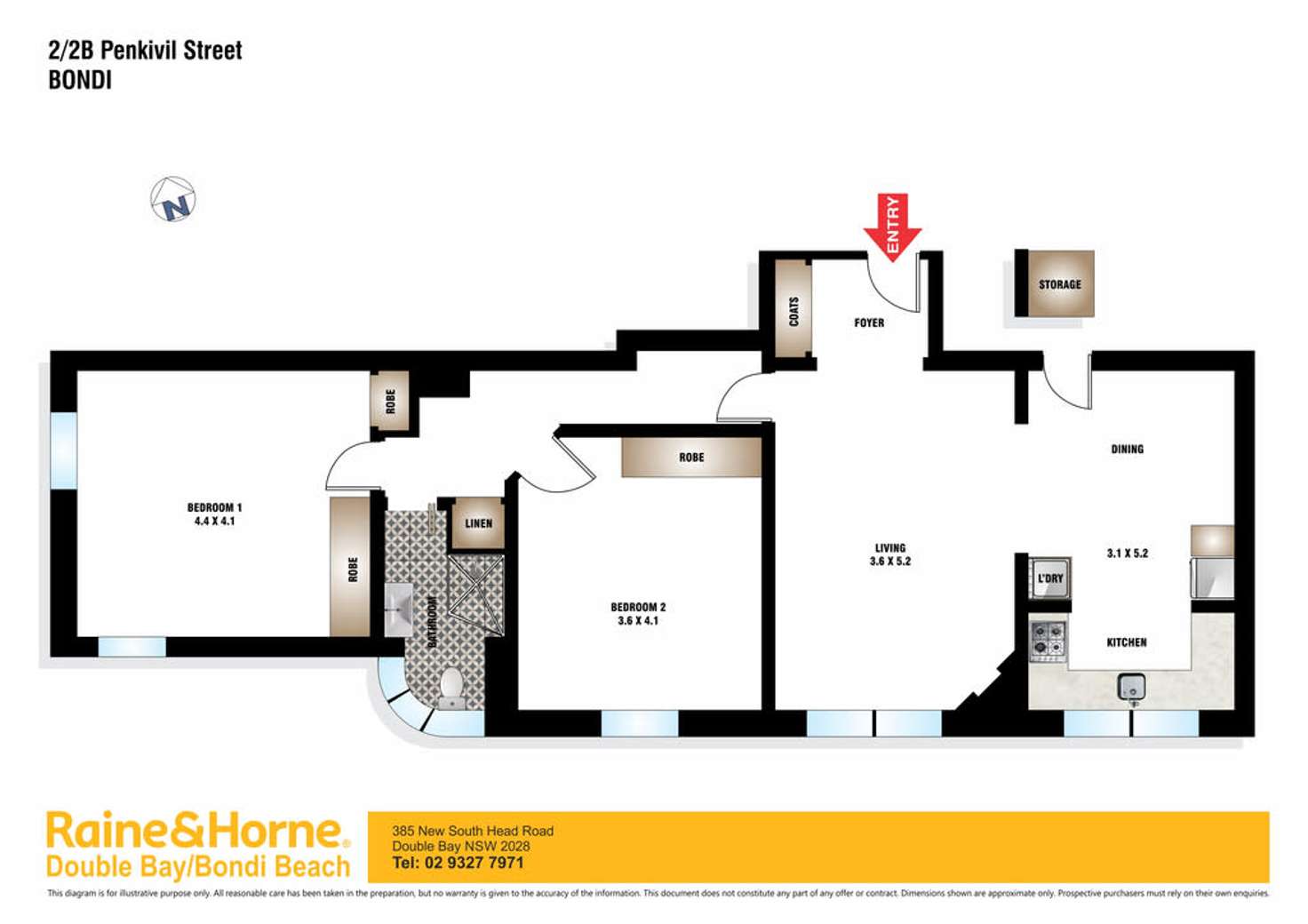 Floorplan of Homely apartment listing, 2/2B Penkivil Street, Bondi NSW 2026