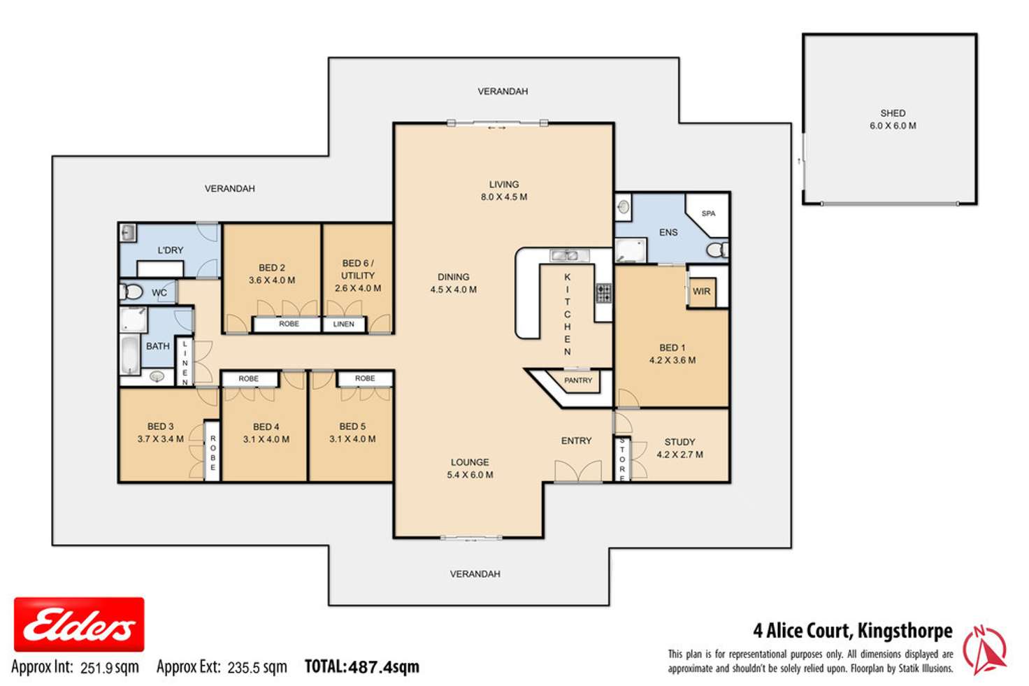 Floorplan of Homely house listing, 4 Alice Court, Kingsthorpe QLD 4400
