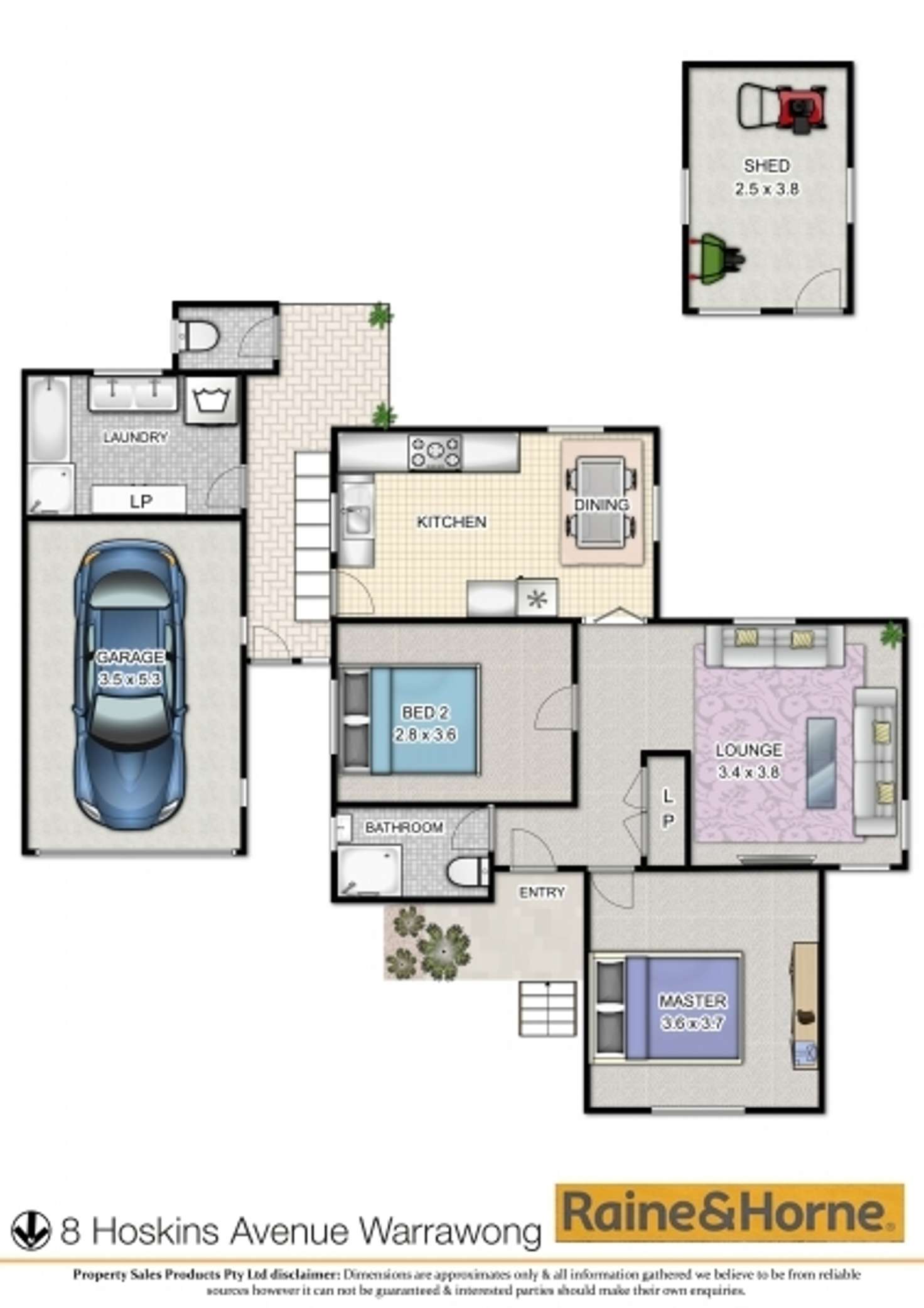 Floorplan of Homely house listing, 8 Hoskins Avenue, Warrawong NSW 2502