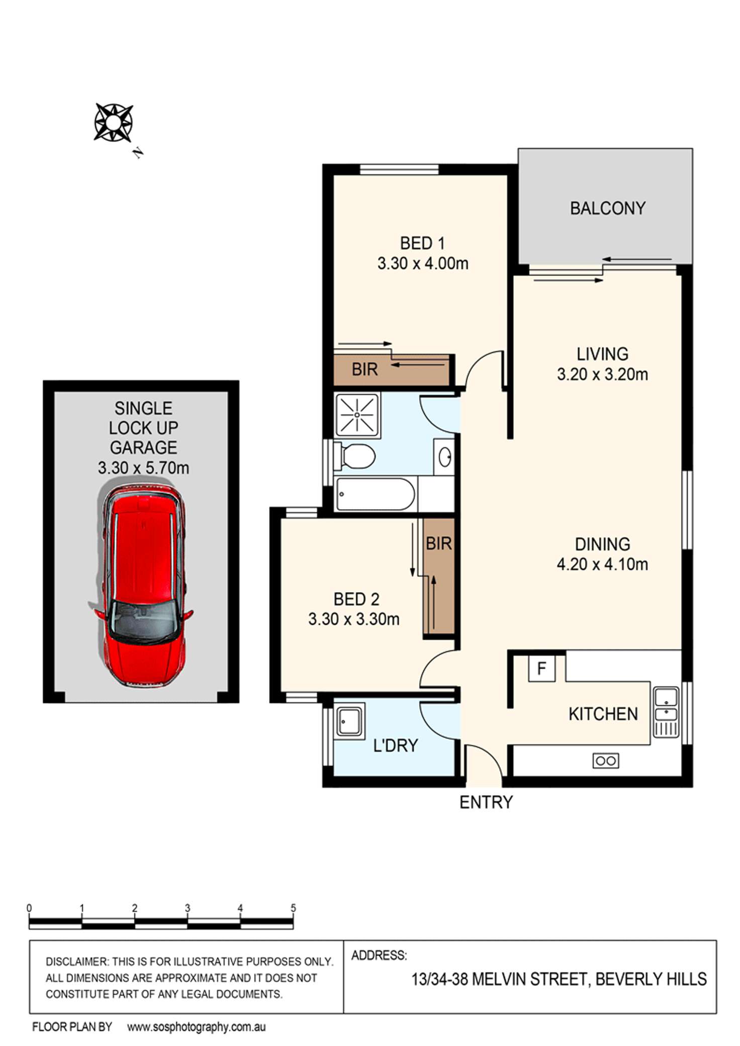 Floorplan of Homely unit listing, 13/34-38 Melvin Street, Beverly Hills NSW 2209