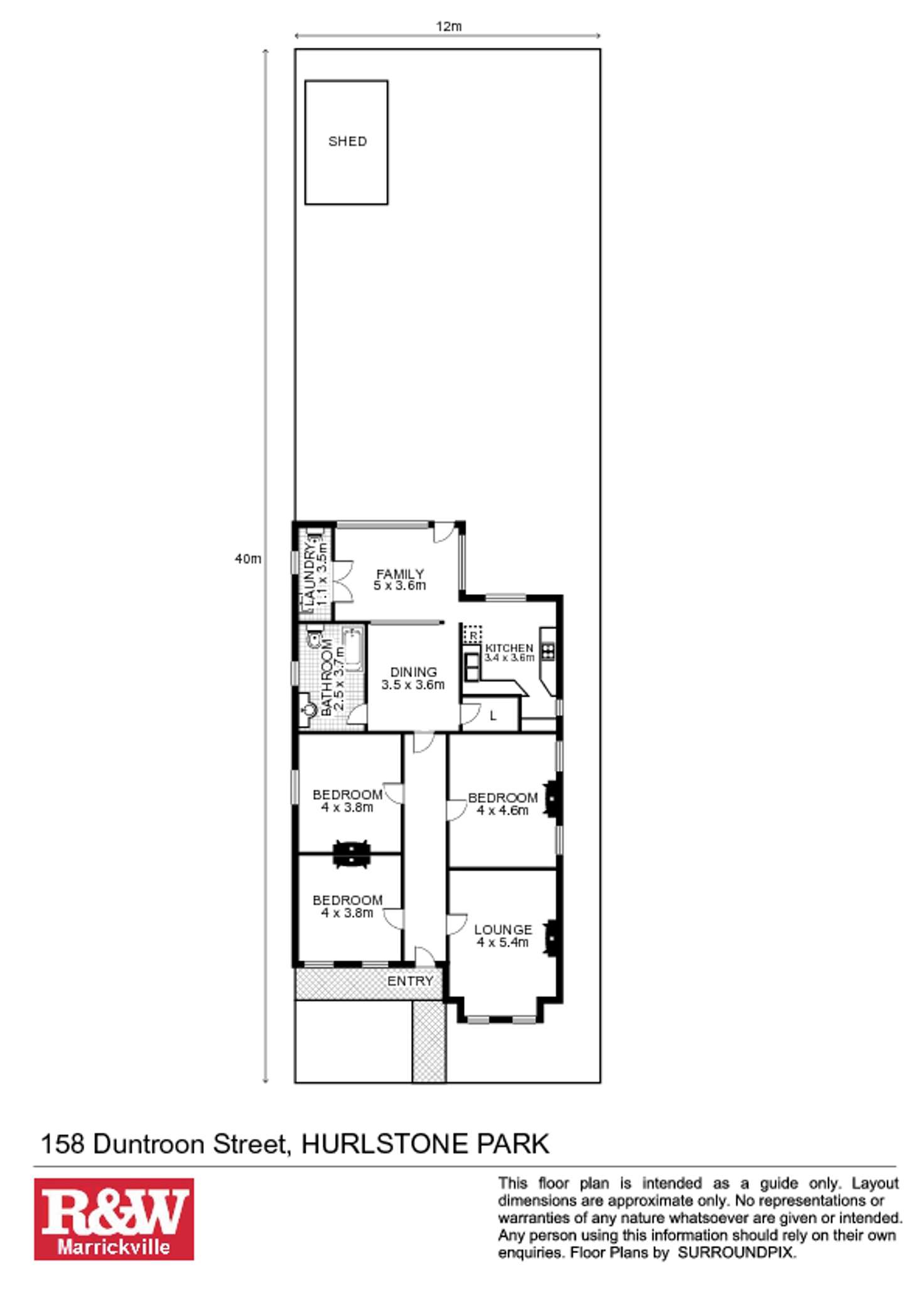 Floorplan of Homely house listing, 158 Duntroon Street, Hurlstone Park NSW 2193