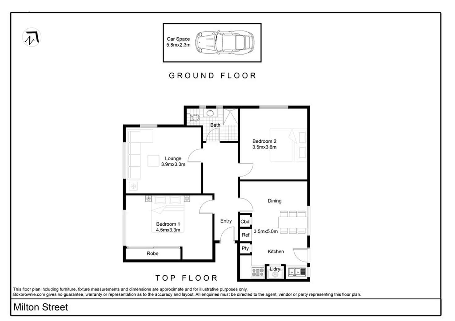 Floorplan of Homely unit listing, 7/101 Milton Street, Ashfield NSW 2131