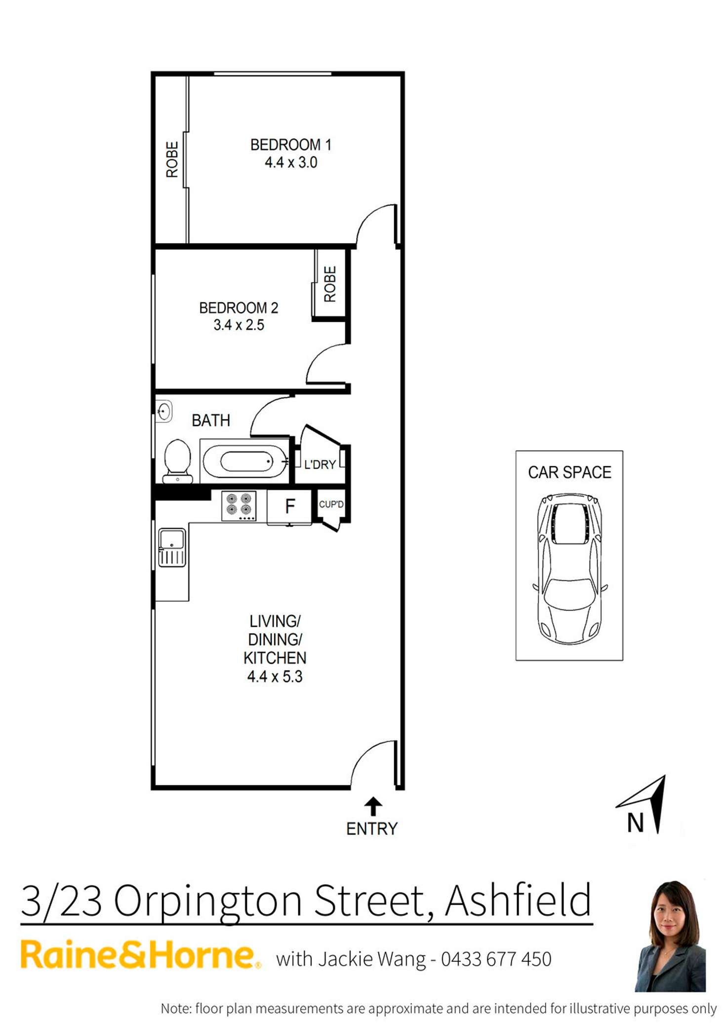 Floorplan of Homely unit listing, 3/23 Orpington Street, Ashfield NSW 2131