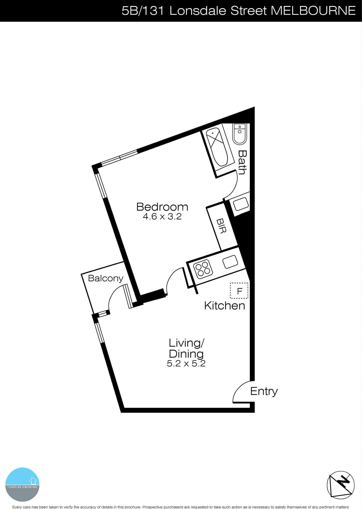 Floorplan of Homely apartment listing, 5B/131 Lonsdale Street, Melbourne VIC 3000
