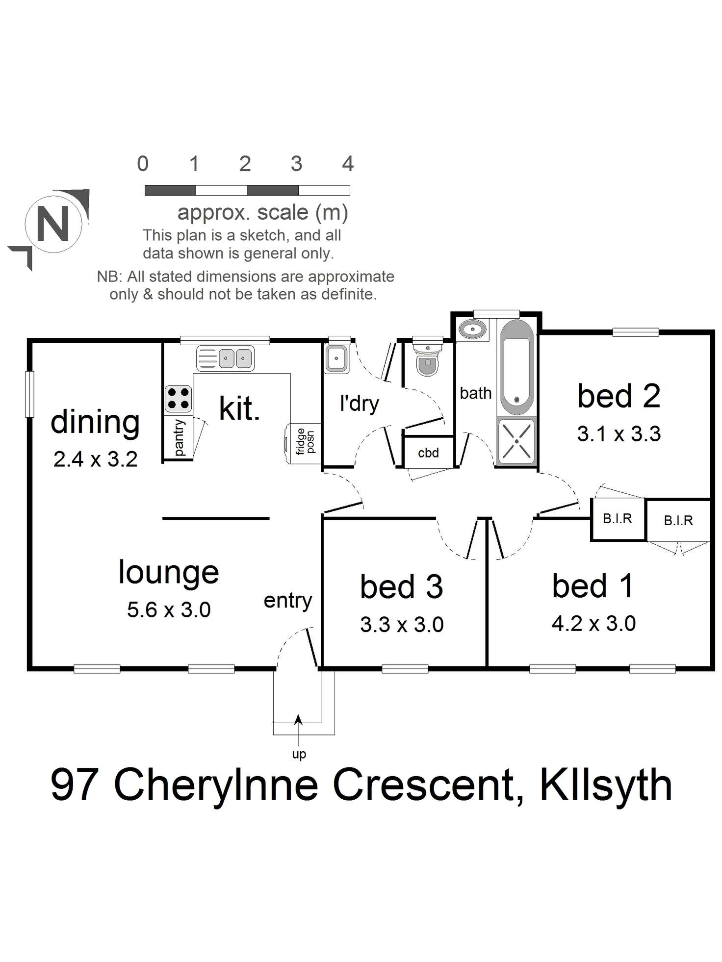 Floorplan of Homely house listing, 97 Cherylnne Cres, Kilsyth VIC 3137