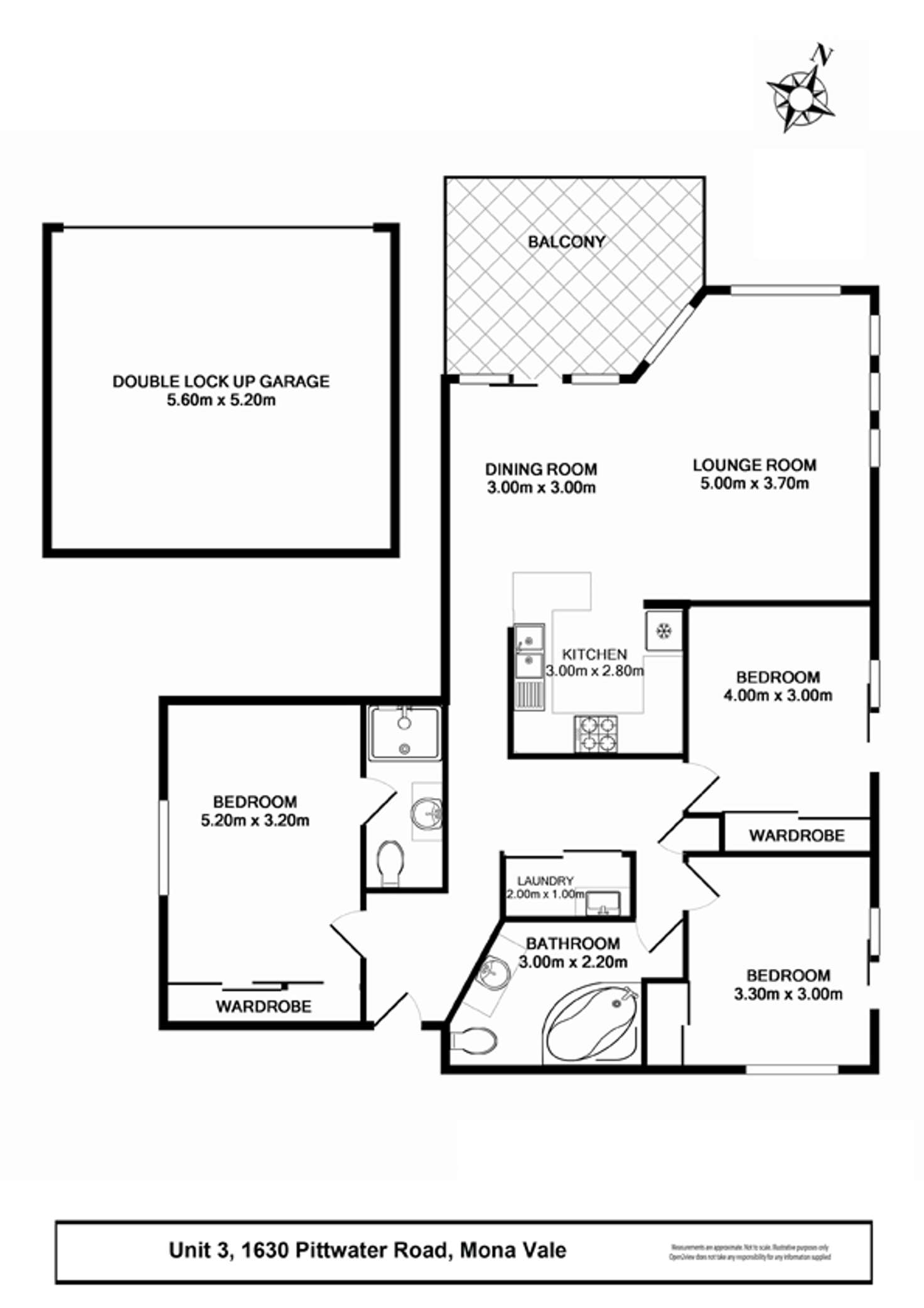 Floorplan of Homely apartment listing, 3/1630 Pittwater Road, Mona Vale NSW 2103