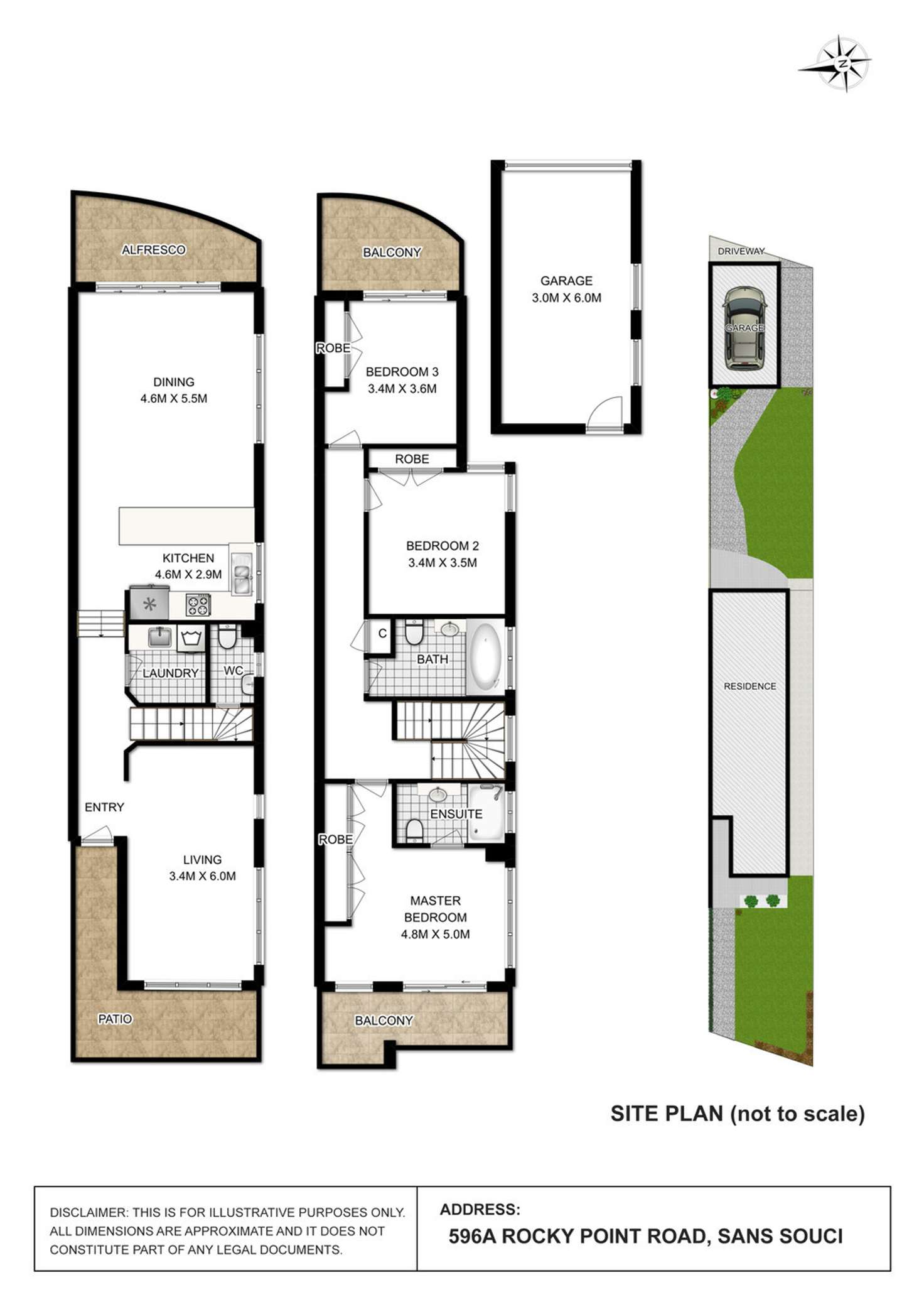 Floorplan of Homely house listing, 596A Rocky Point Road, Sans Souci NSW 2219