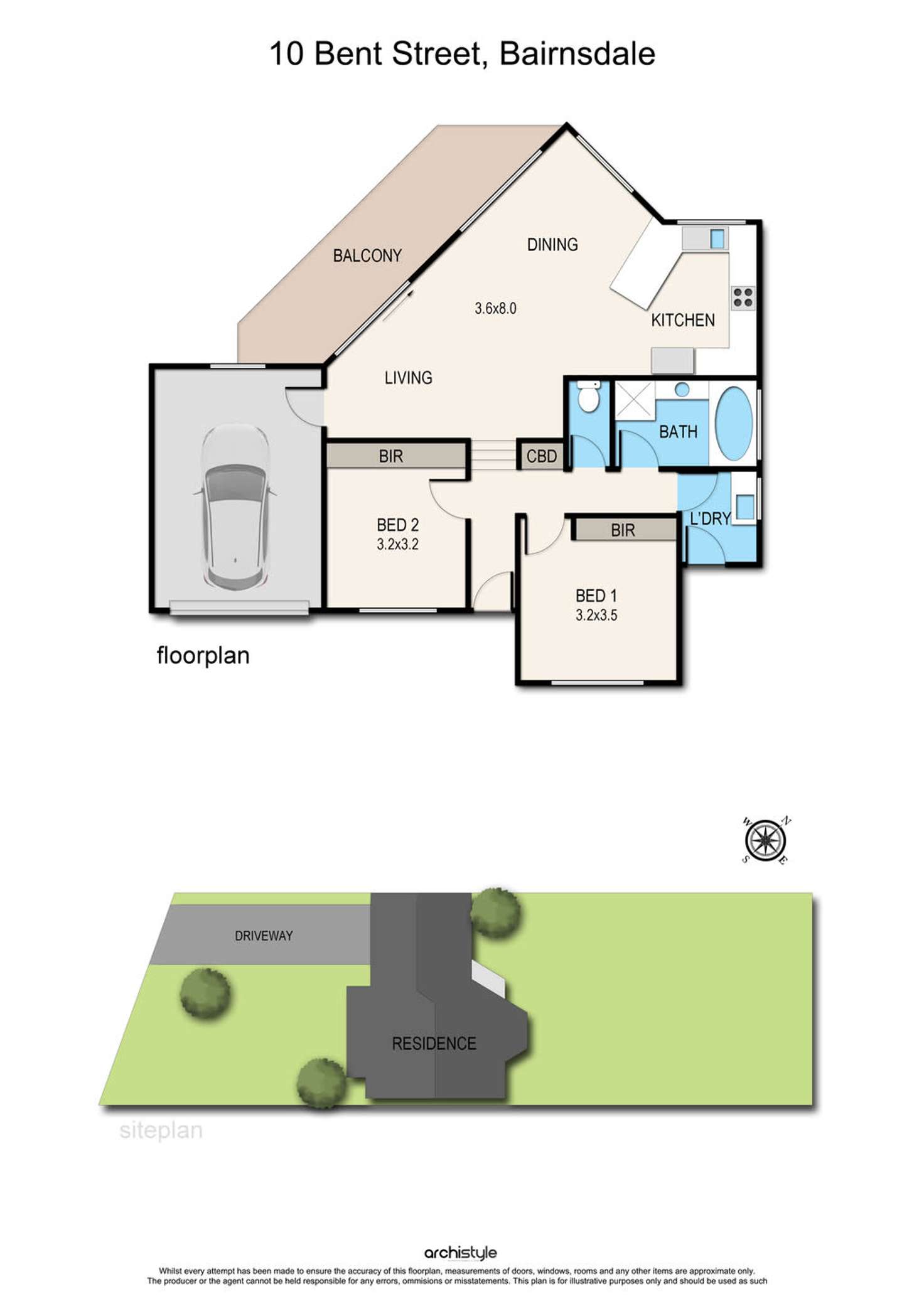 Floorplan of Homely house listing, 10 Bent Street, Bairnsdale VIC 3875