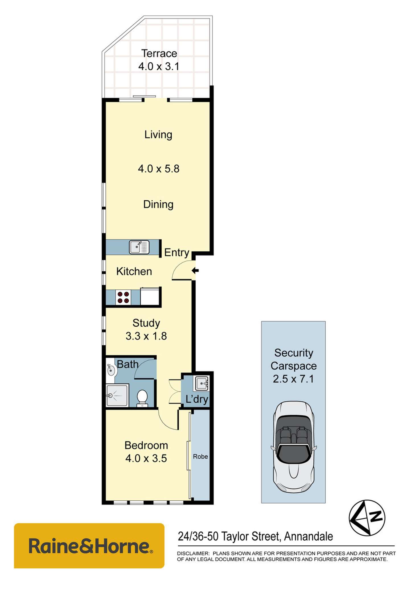 Floorplan of Homely apartment listing, 24/36-50 Taylor Street, Annandale NSW 2038