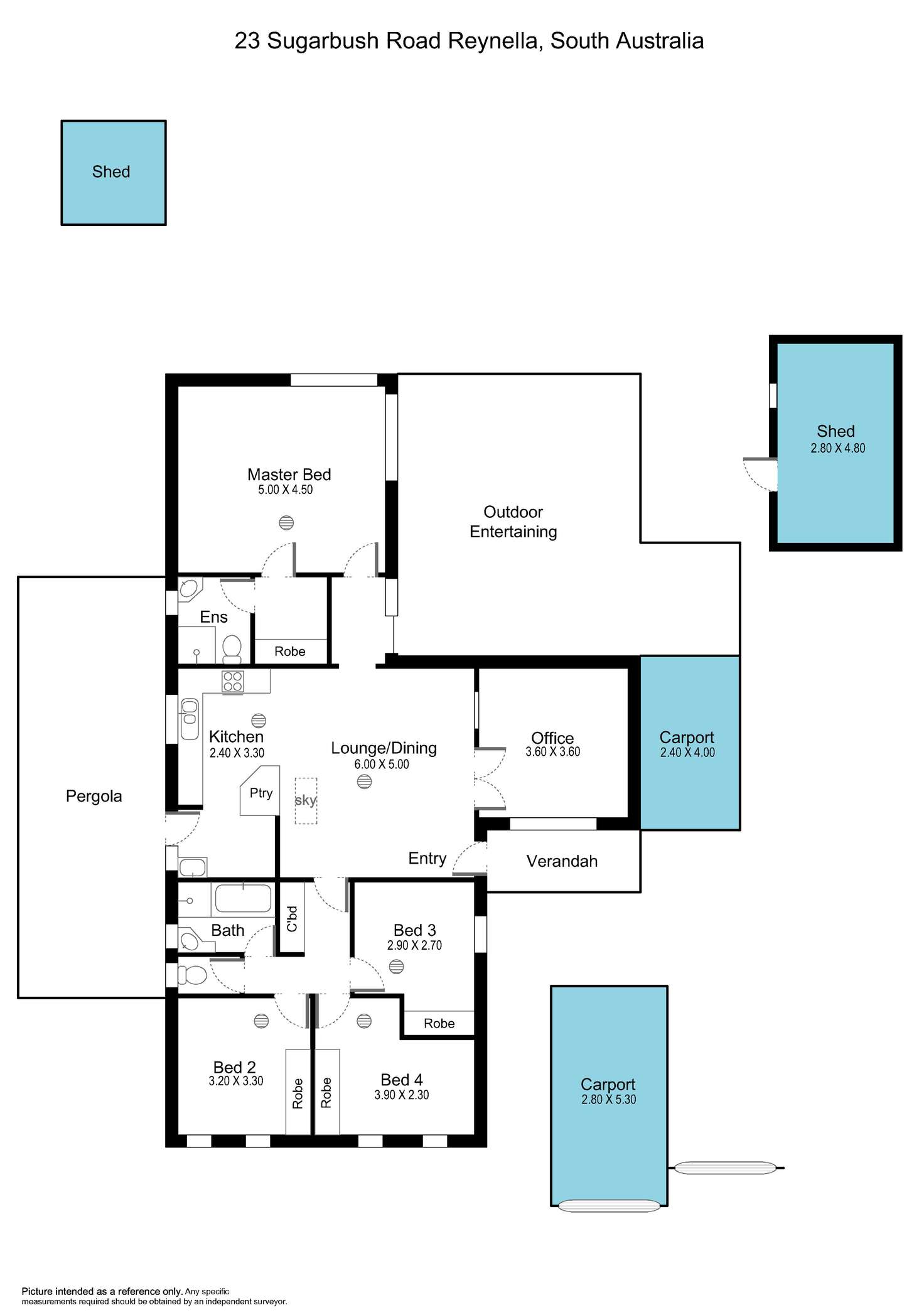 Floorplan of Homely house listing, 23 Sugarbush Road, Reynella SA 5161