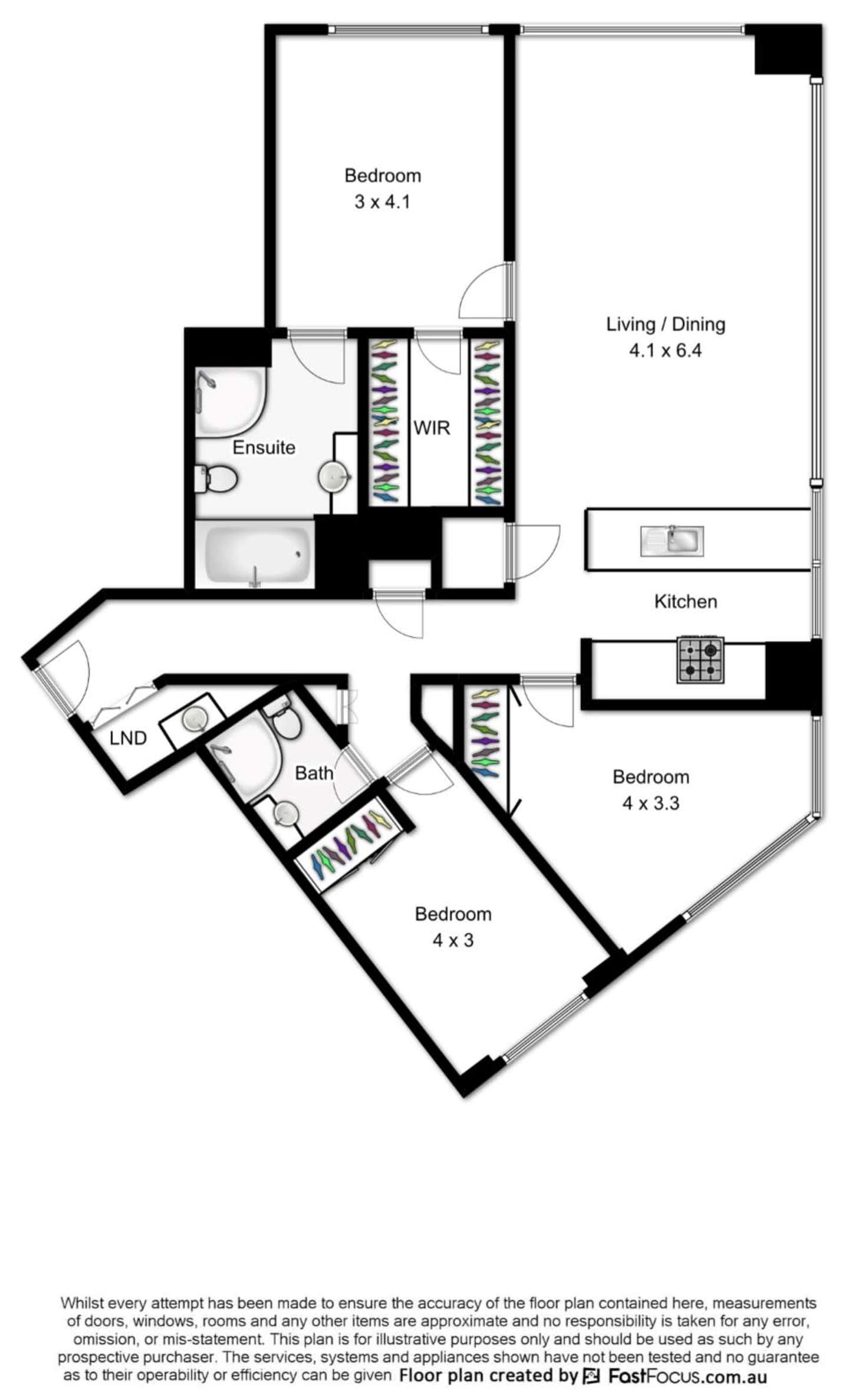 Floorplan of Homely apartment listing, 5502/501 Adelaide Street, Brisbane City QLD 4000