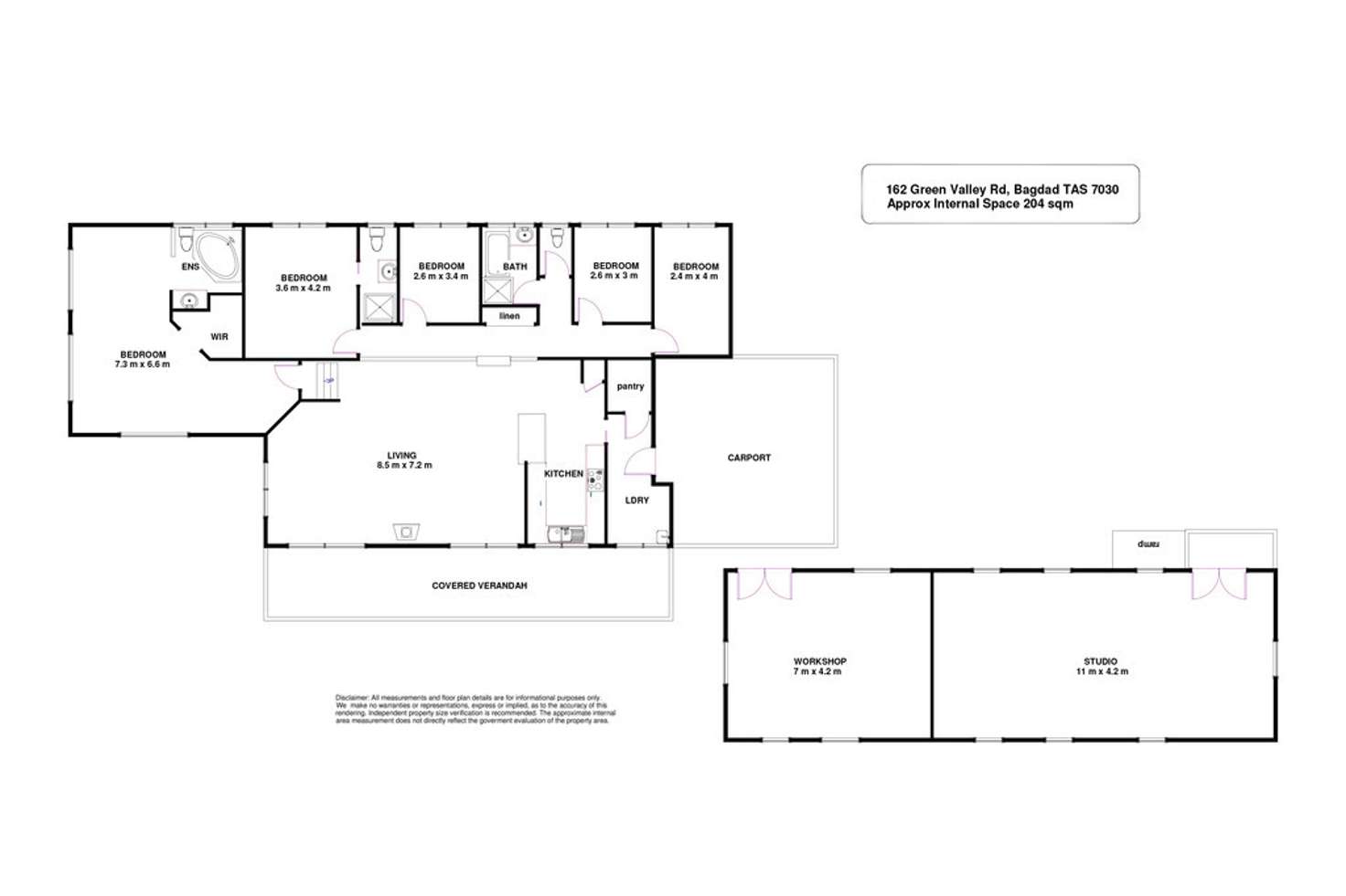 Floorplan of Homely house listing, 162 Green Valley Road, Bagdad TAS 7030