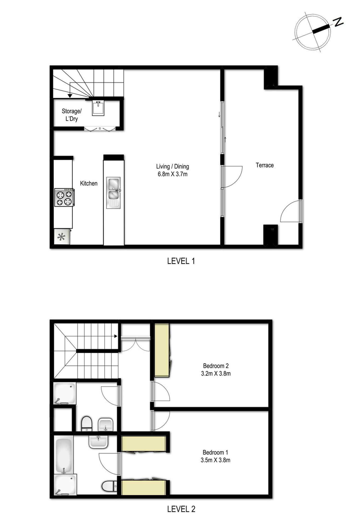 Floorplan of Homely apartment listing, 47 Refinery Drive, Pyrmont NSW 2009