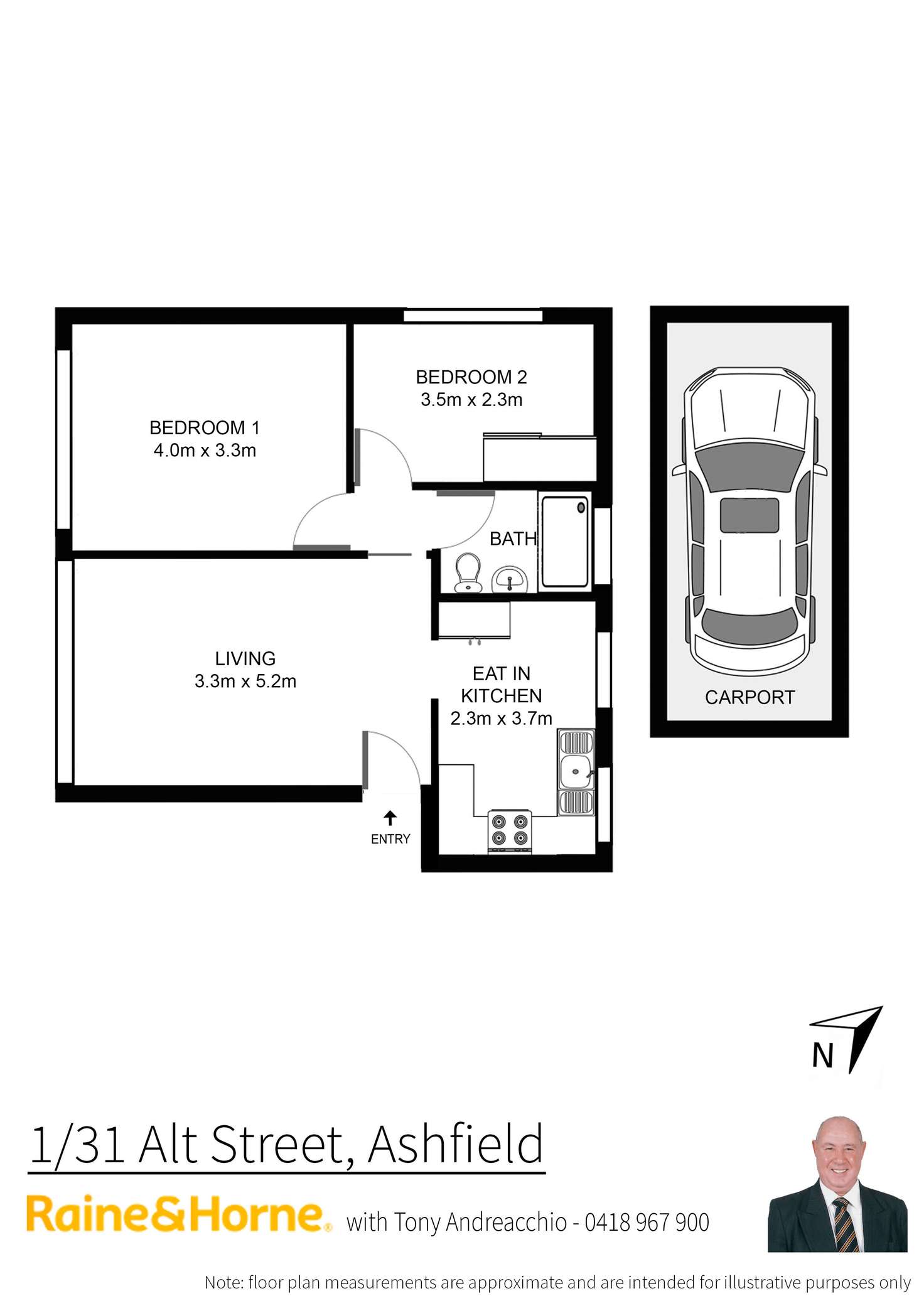Floorplan of Homely unit listing, 1/31 Alt Street, Ashfield NSW 2131