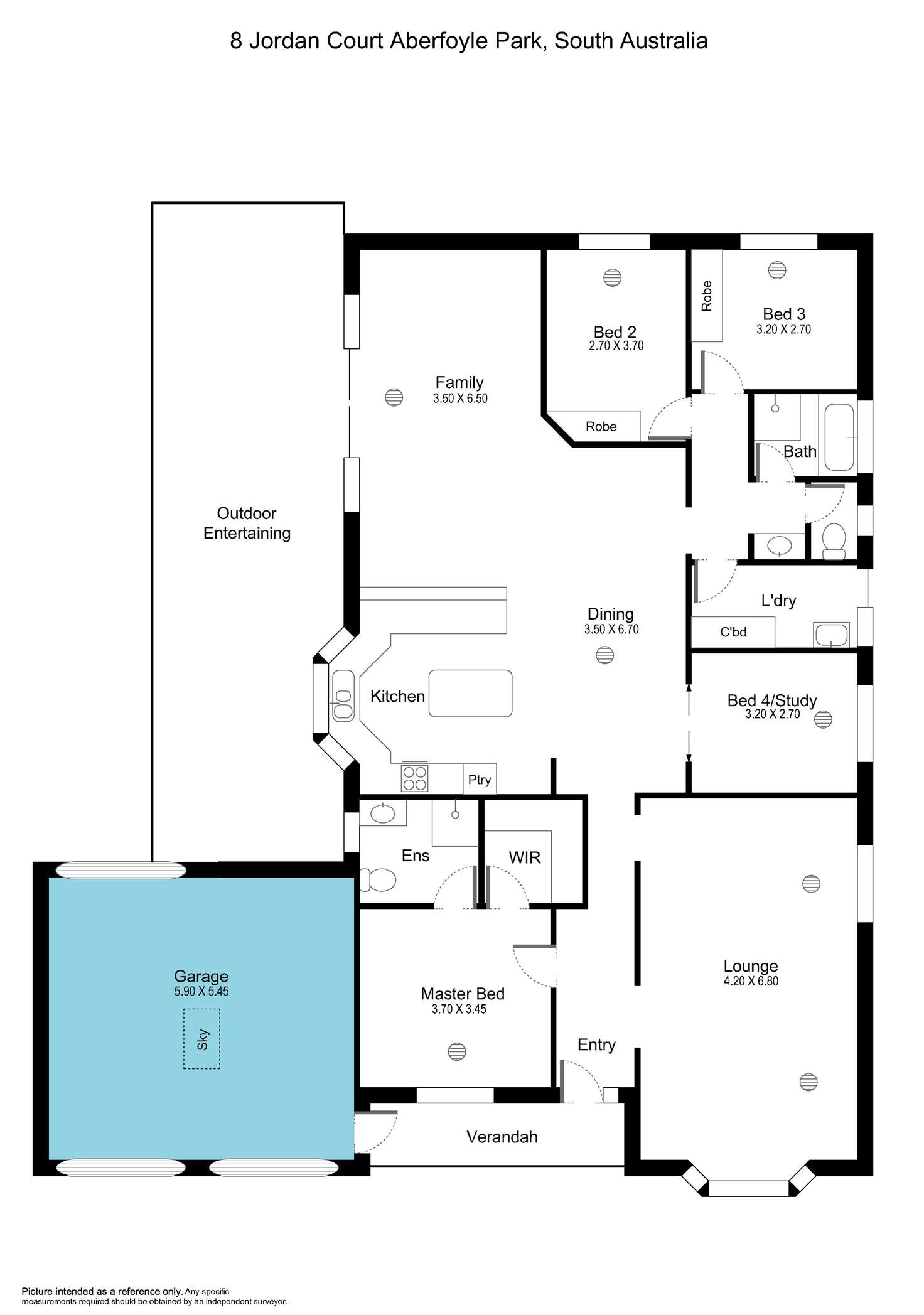 Floorplan of Homely house listing, 8 Jordan Court, Aberfoyle Park SA 5159
