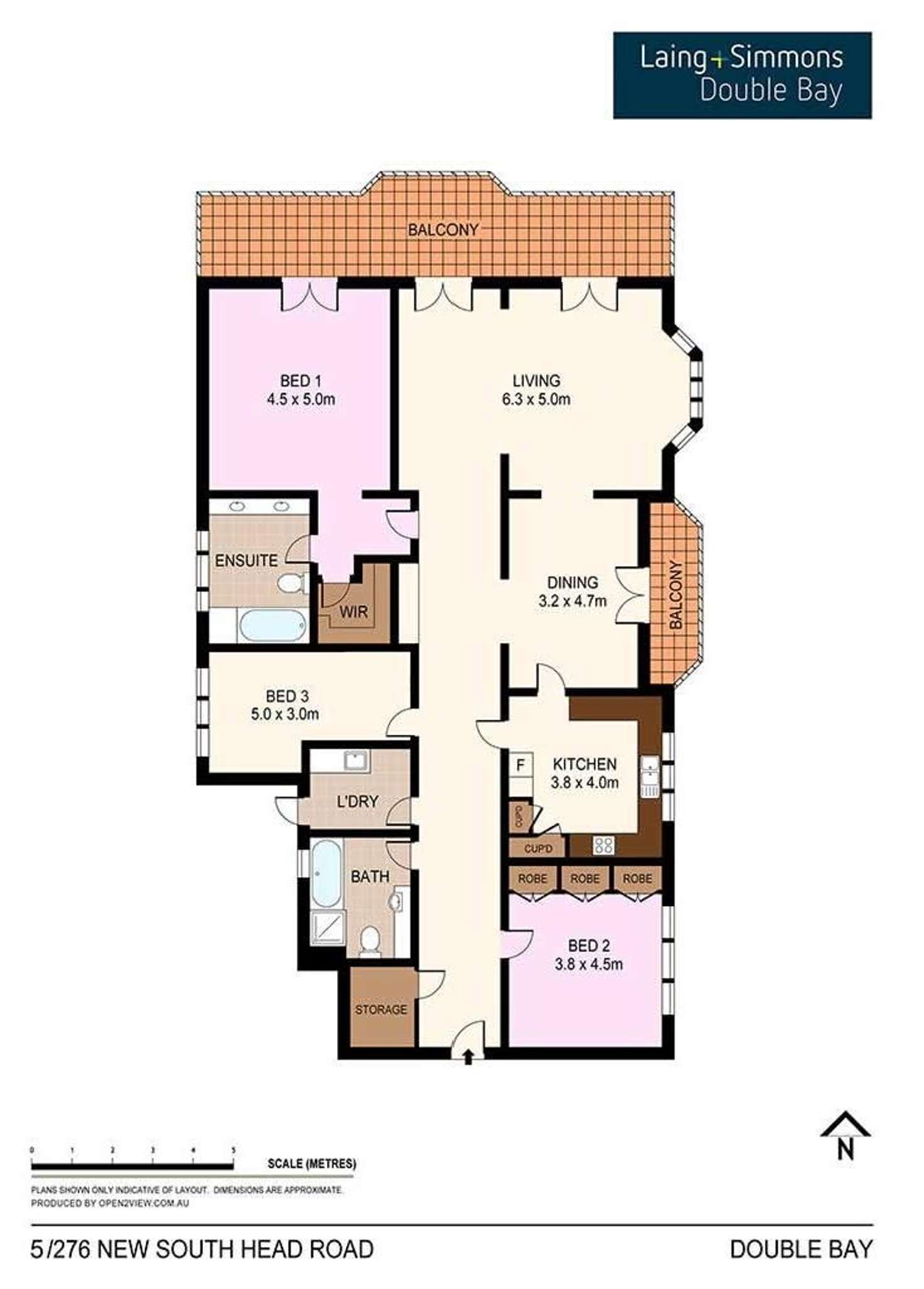 Floorplan of Homely apartment listing, 5/1A Henrietta St, Double Bay NSW 2028