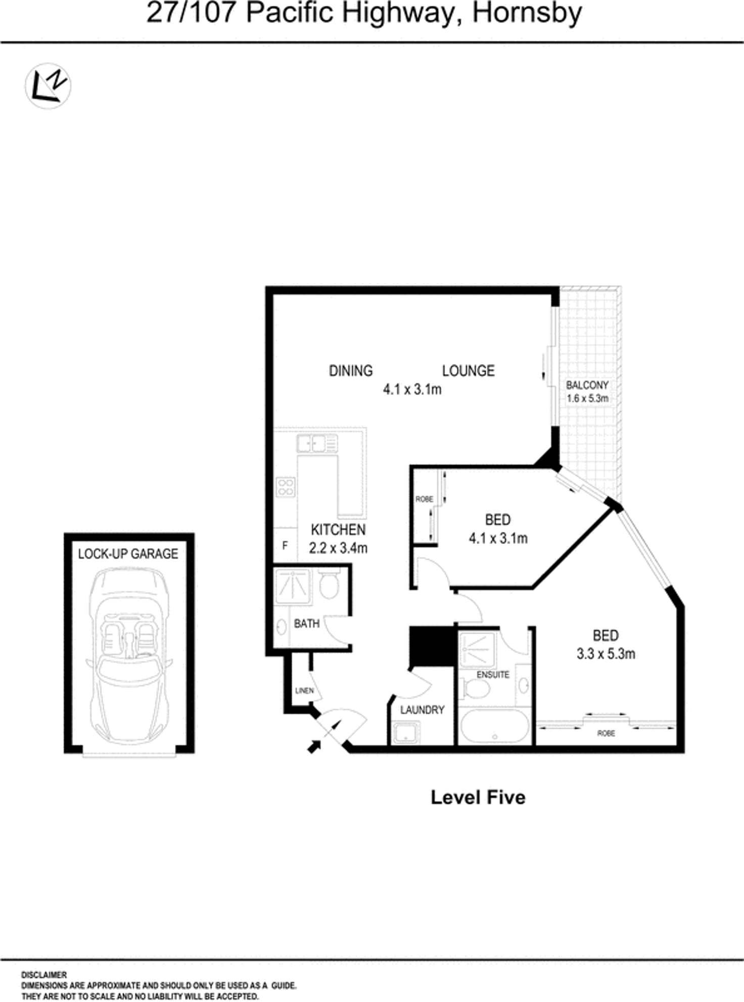 Floorplan of Homely apartment listing, 27/107 Pacific Highway, Hornsby NSW 2077