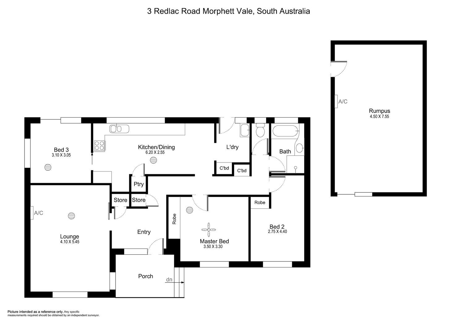 Floorplan of Homely house listing, 3 Redlac Road, Morphett Vale SA 5162