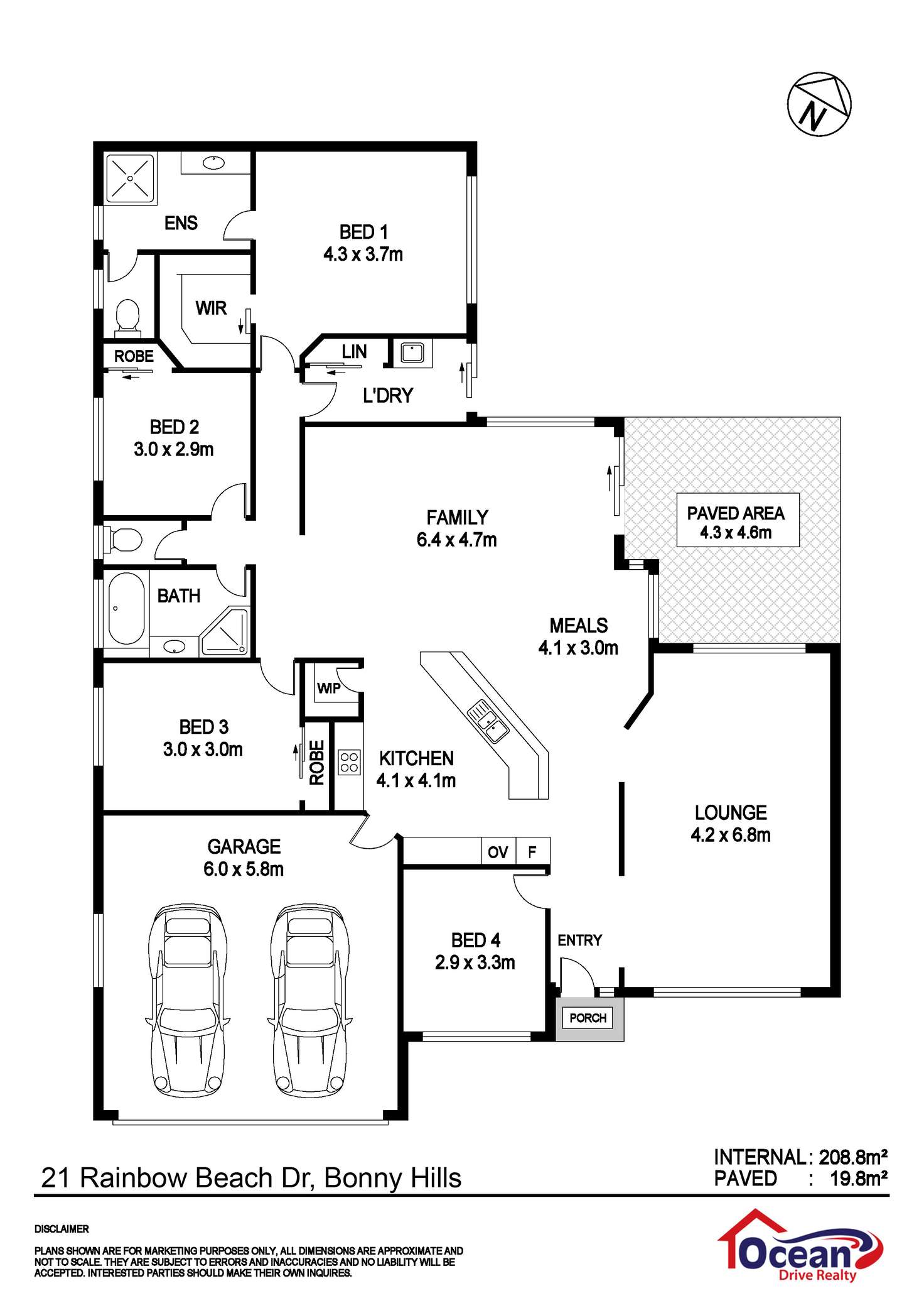 Floorplan of Homely house listing, 21 Rainbow Beach Drive, Bonny Hills NSW 2445