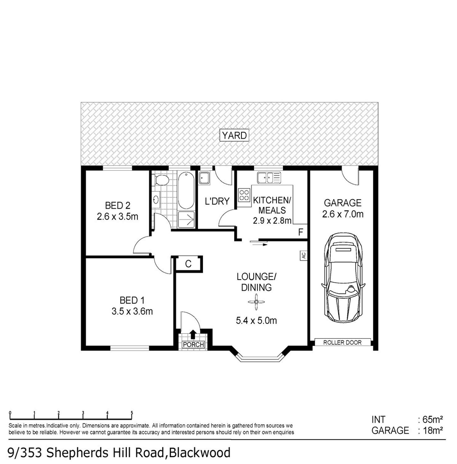Floorplan of Homely unit listing, 9/353 Shepherds Hill Road, Blackwood SA 5051