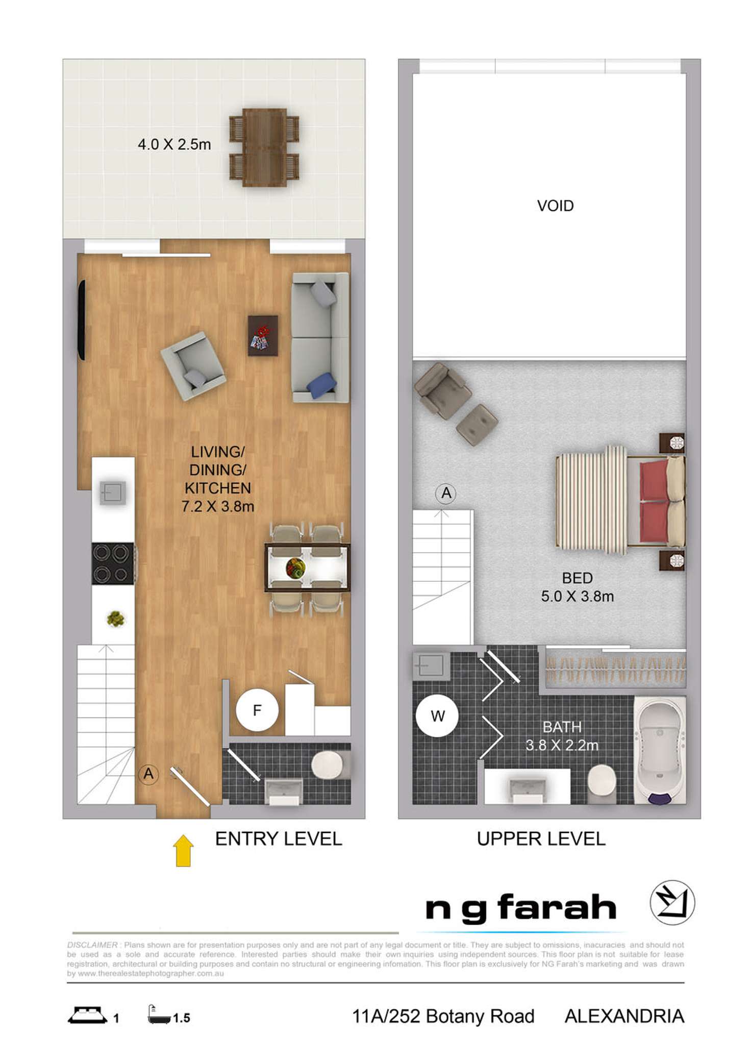 Floorplan of Homely apartment listing, A11/252 Botany Road, Alexandria NSW 2015