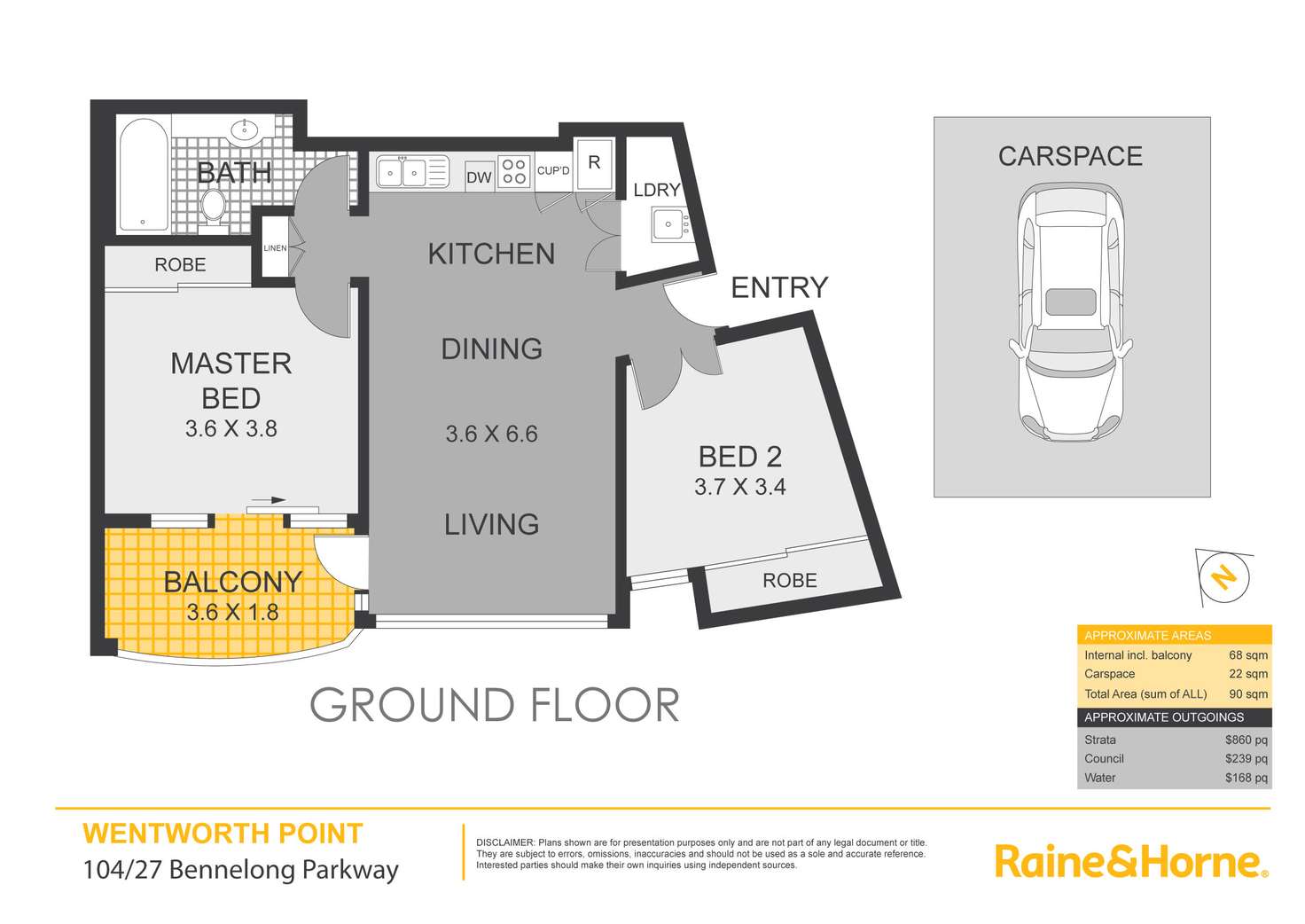 Floorplan of Homely apartment listing, 104/27 Bennelong Parkway, Wentworth Point NSW 2127