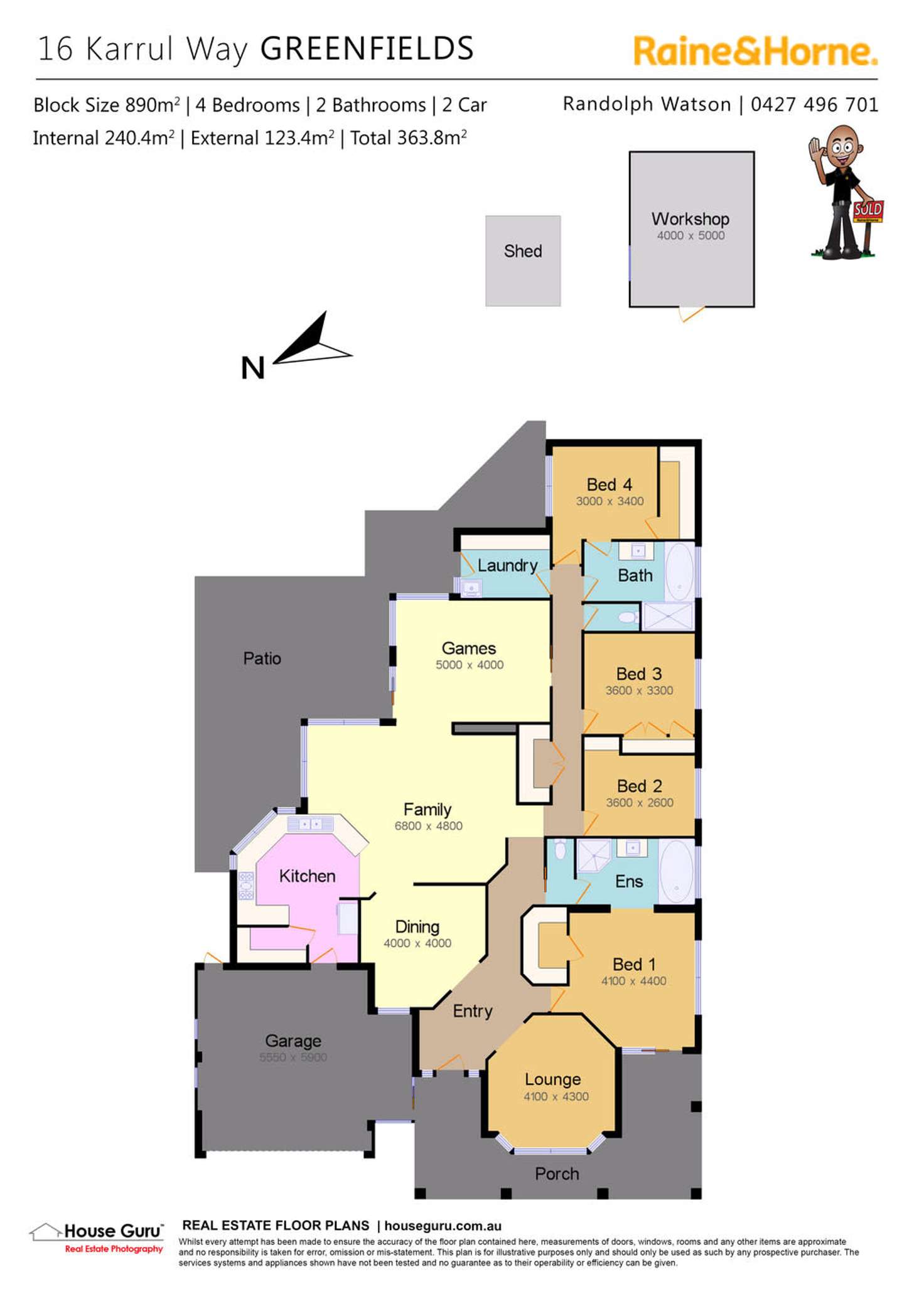 Floorplan of Homely house listing, 16 KARRUL WAY, Greenfields WA 6210