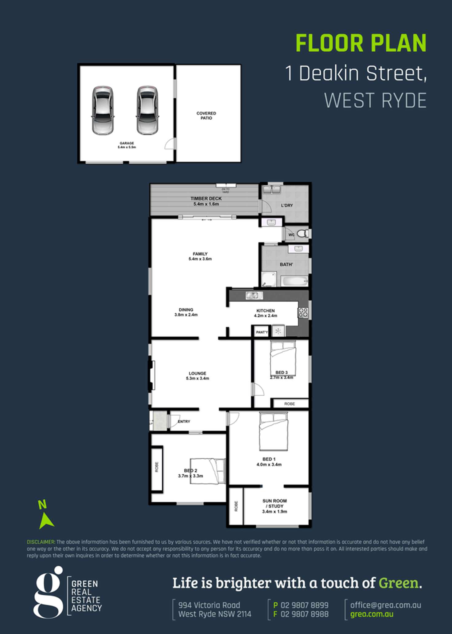 Floorplan of Homely house listing, 1 Deakin Street, West Ryde NSW 2114