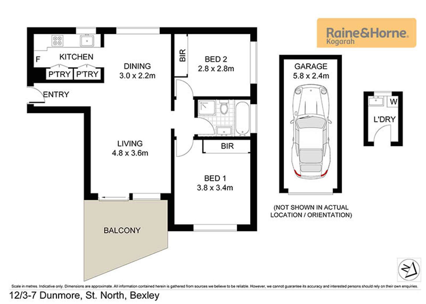 Floorplan of Homely unit listing, 12/3-7 Dunmore Street North, Bexley NSW 2207