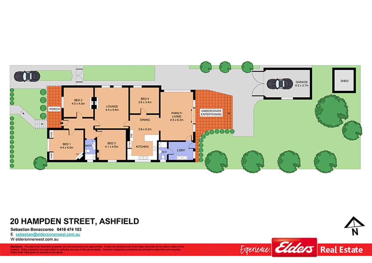 Floorplan of Homely house listing, 20 Hampden Street, Ashfield NSW 2131