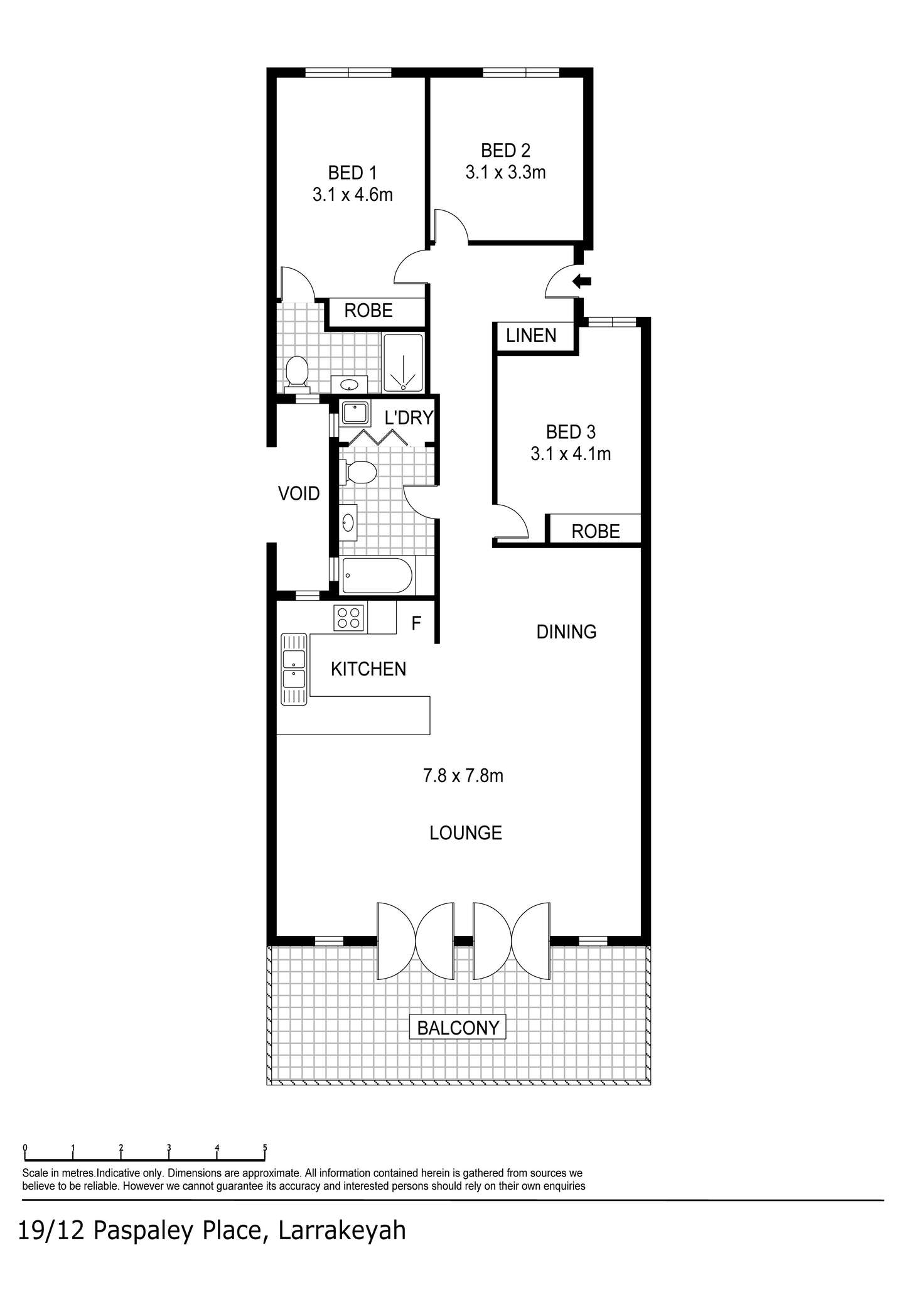 Floorplan of Homely apartment listing, 19/12 Paspaley Place, Cullen Bay NT 820