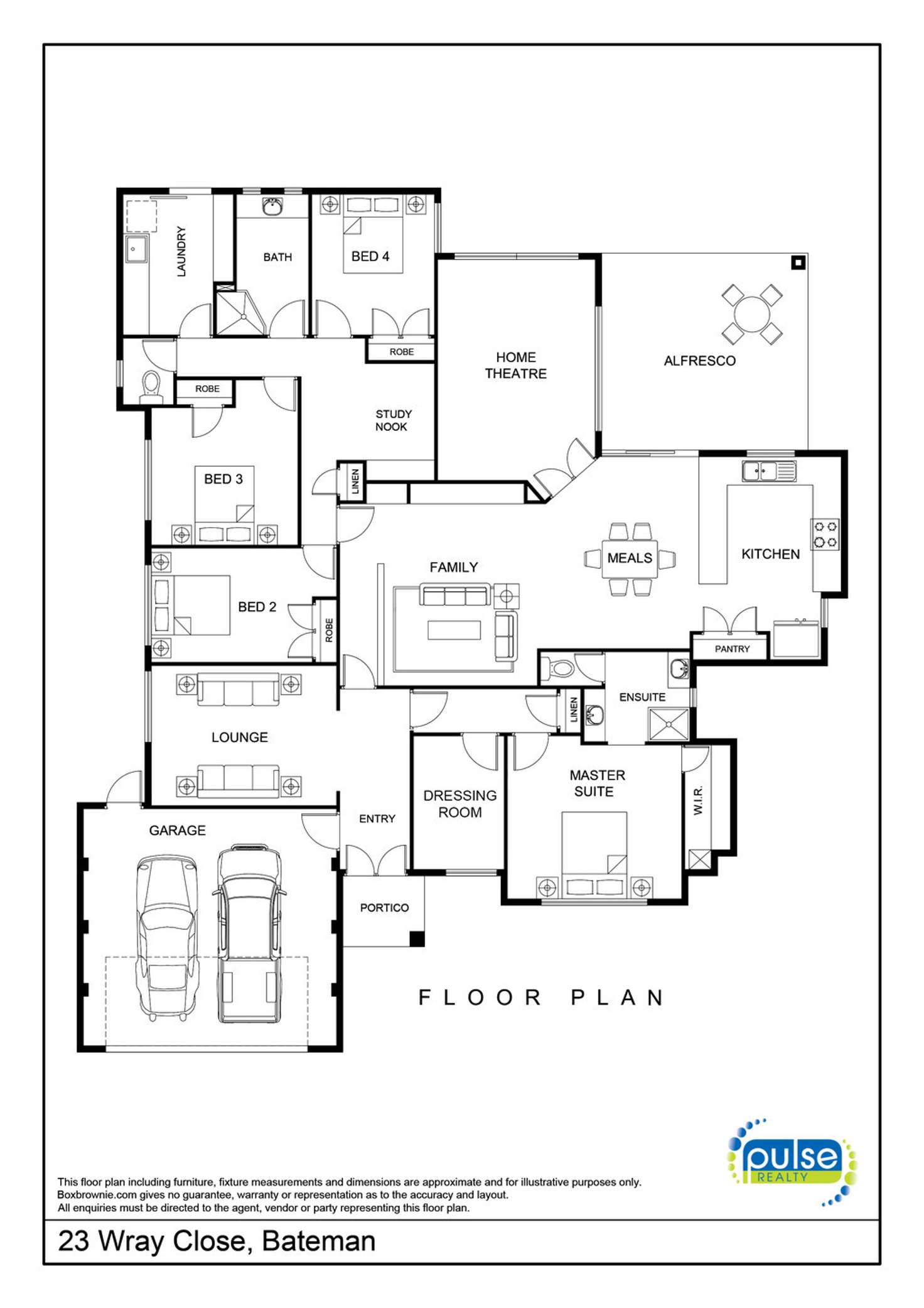 Floorplan of Homely house listing, 23 Wray Close, Bateman WA 6150