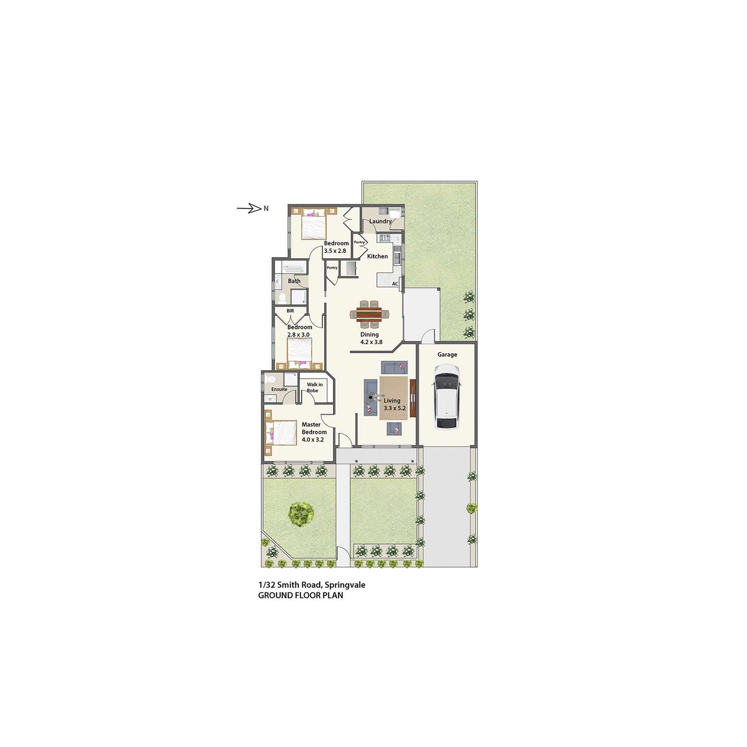 Floorplan of Homely unit listing, 1/32 Smith Road, Springvale VIC 3171
