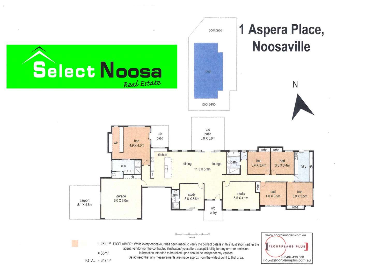 Floorplan of Homely house listing, 1 Aspera Place, Noosaville QLD 4566