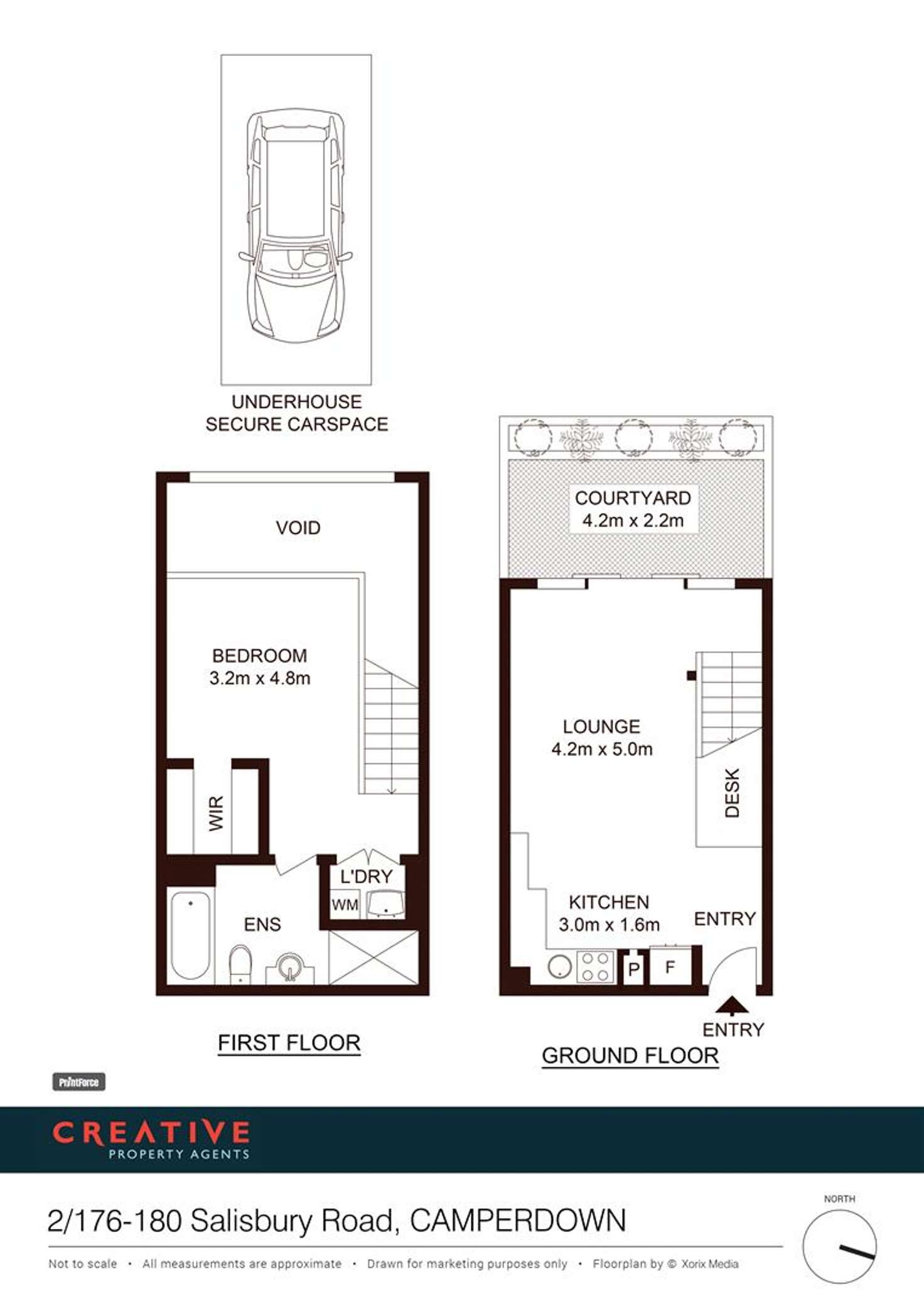 Floorplan of Homely apartment listing, 2/176-180 Salisbury Road, Camperdown NSW 2050