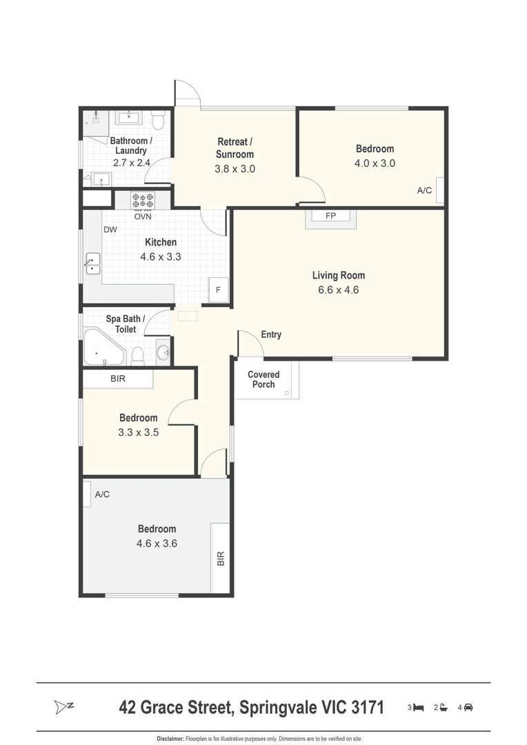 Floorplan of Homely house listing, 42 Grace Street, Springvale VIC 3171