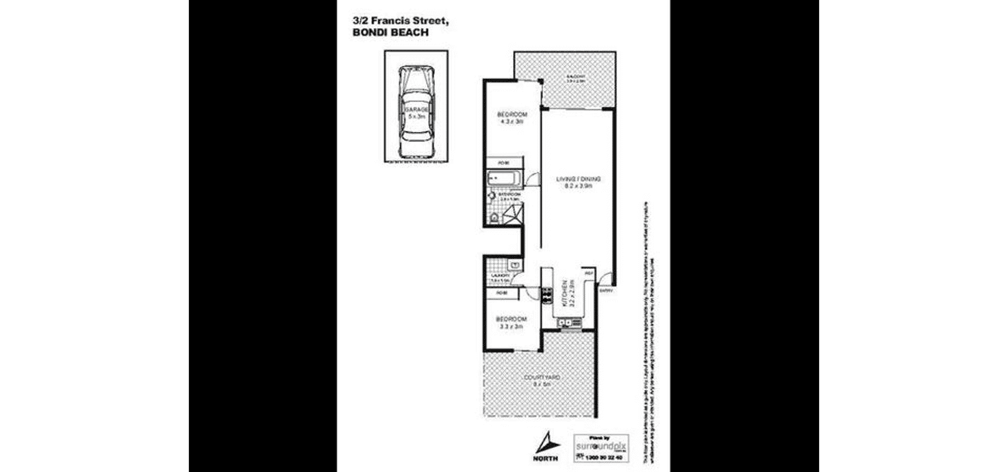 Floorplan of Homely apartment listing, 2 Francis Street, Bondi Beach NSW 2026