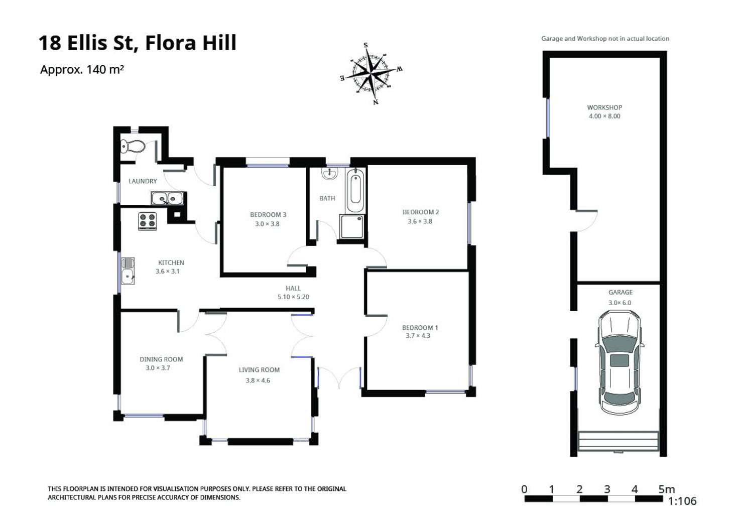Floorplan of Homely house listing, 18 Ellis Street, Flora Hill VIC 3550