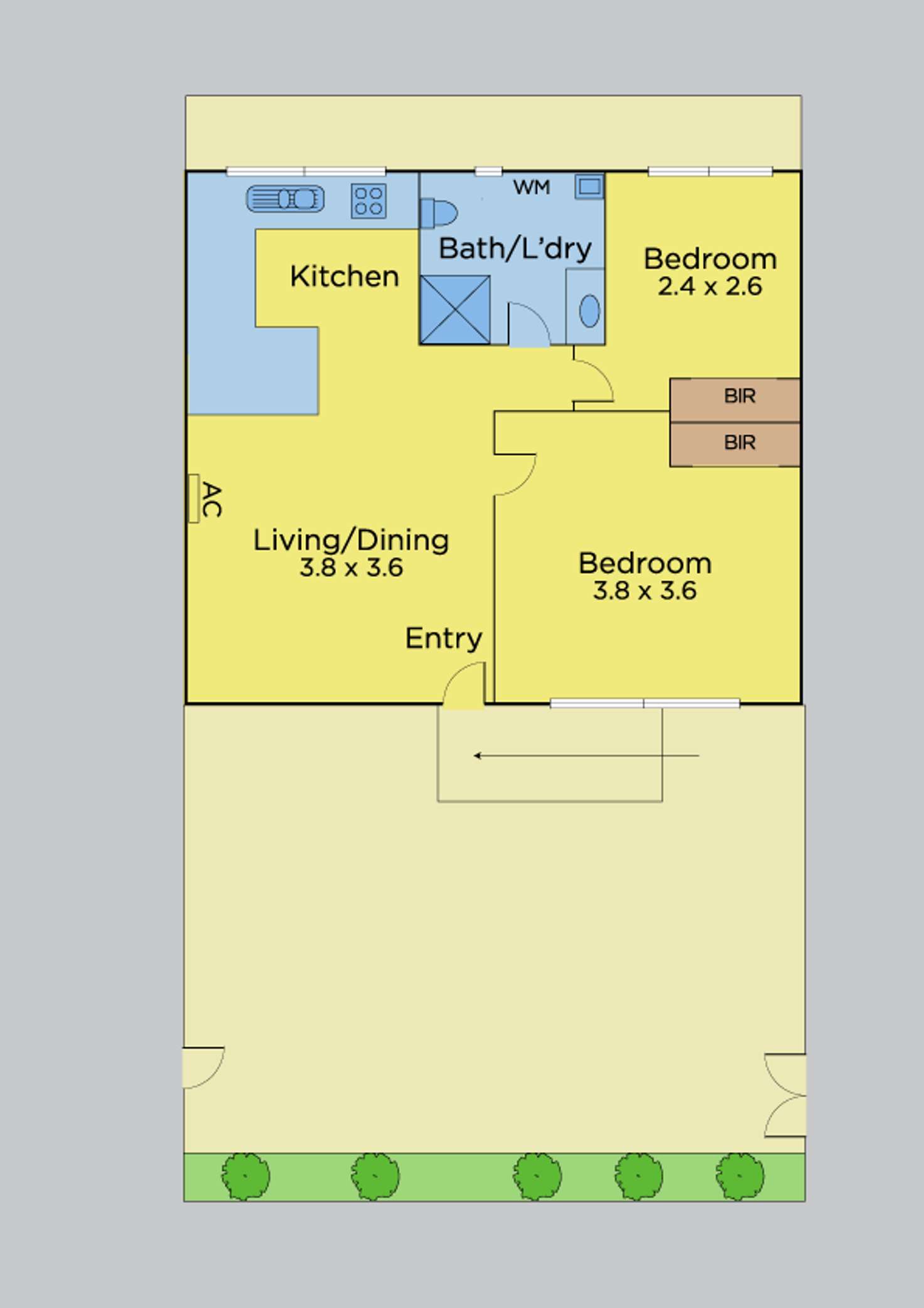 Floorplan of Homely unit listing, 2/3 Oxford Street, Newport VIC 3015