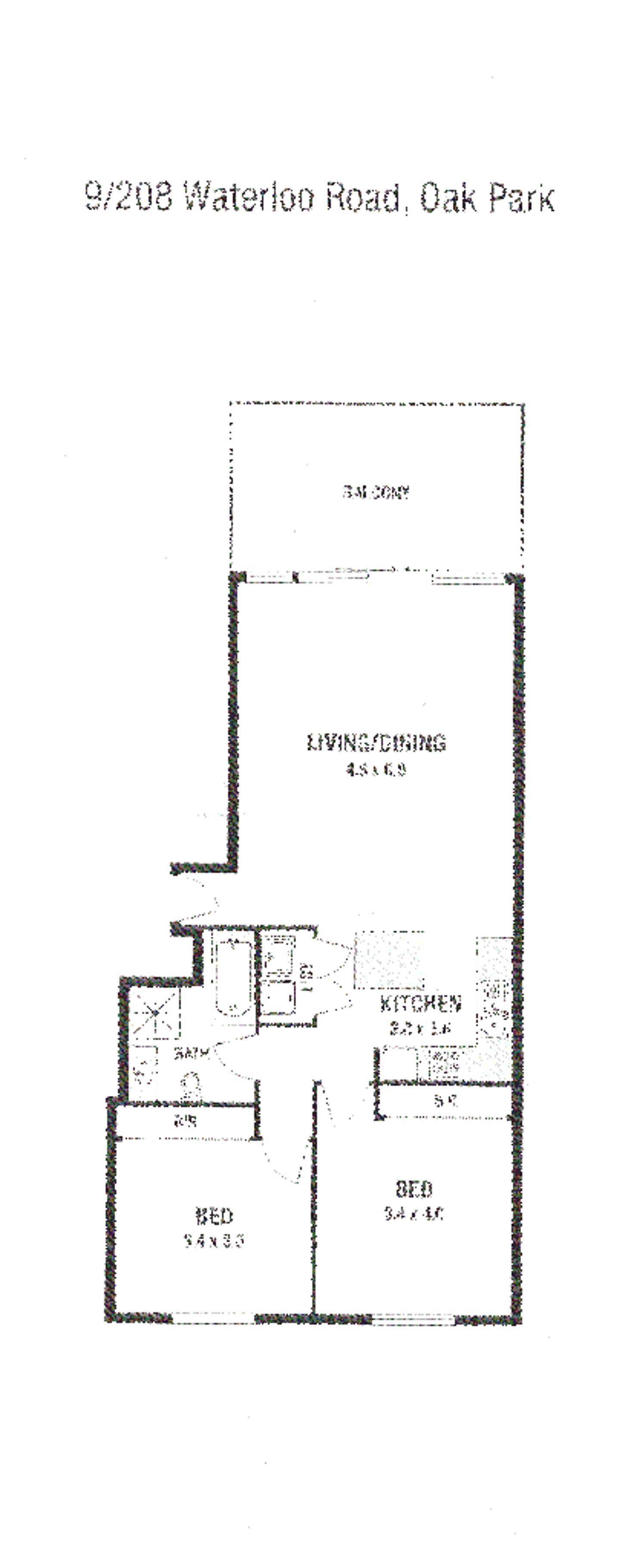 Floorplan of Homely apartment listing, 9/208 Waterloo Road, Oak Park VIC 3046