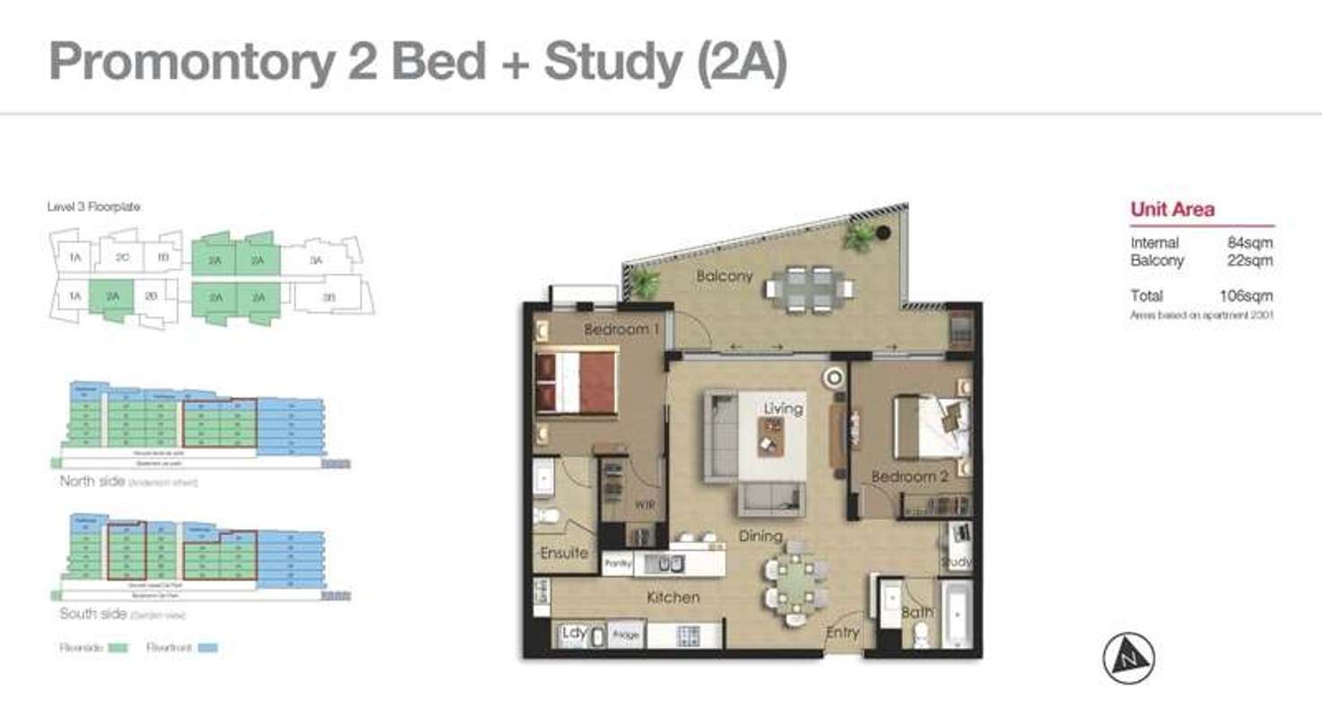 Floorplan of Homely apartment listing, 2201/25 Anderson Street, Kangaroo Point QLD 4169