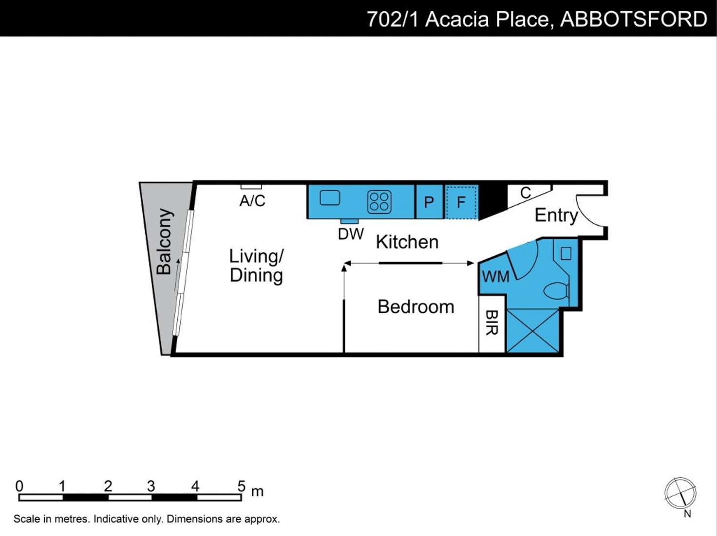 Floorplan of Homely apartment listing, 702/1 Acacia Place, Abbotsford VIC 3067