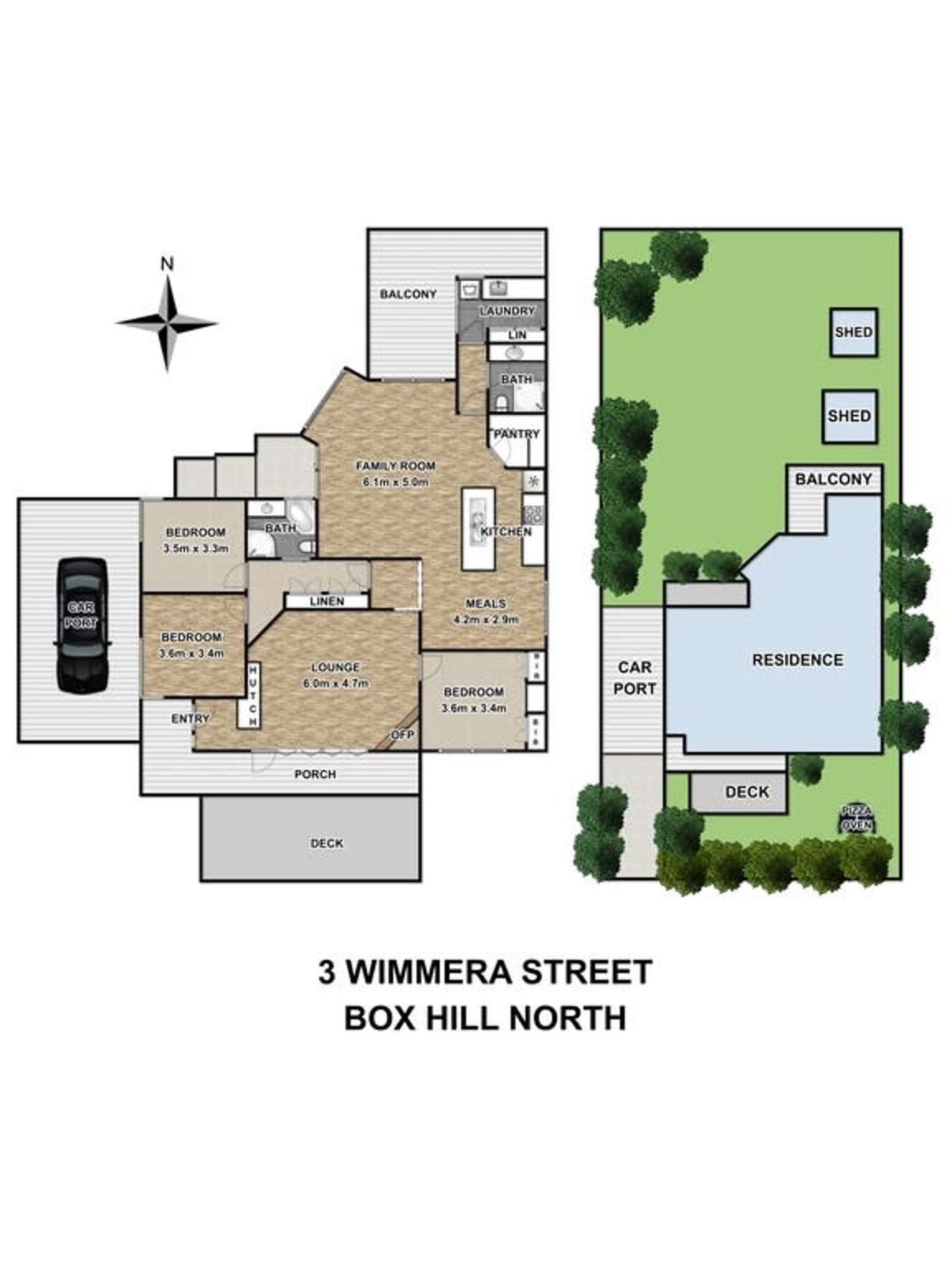 Floorplan of Homely house listing, 3 Wimmera Street, Box Hill North VIC 3129