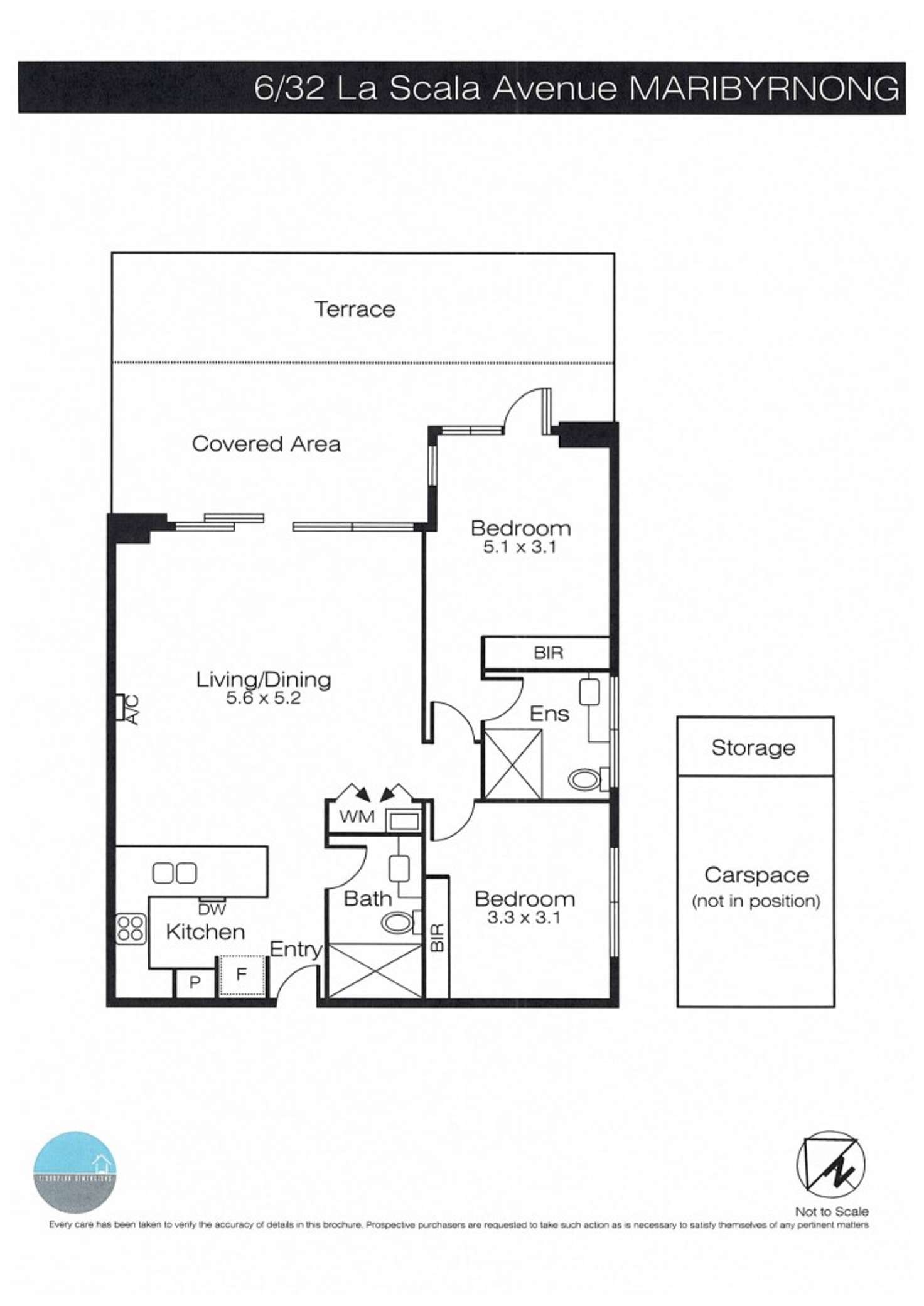 Floorplan of Homely apartment listing, 6/32 La Scala Avenue, Maribyrnong VIC 3032