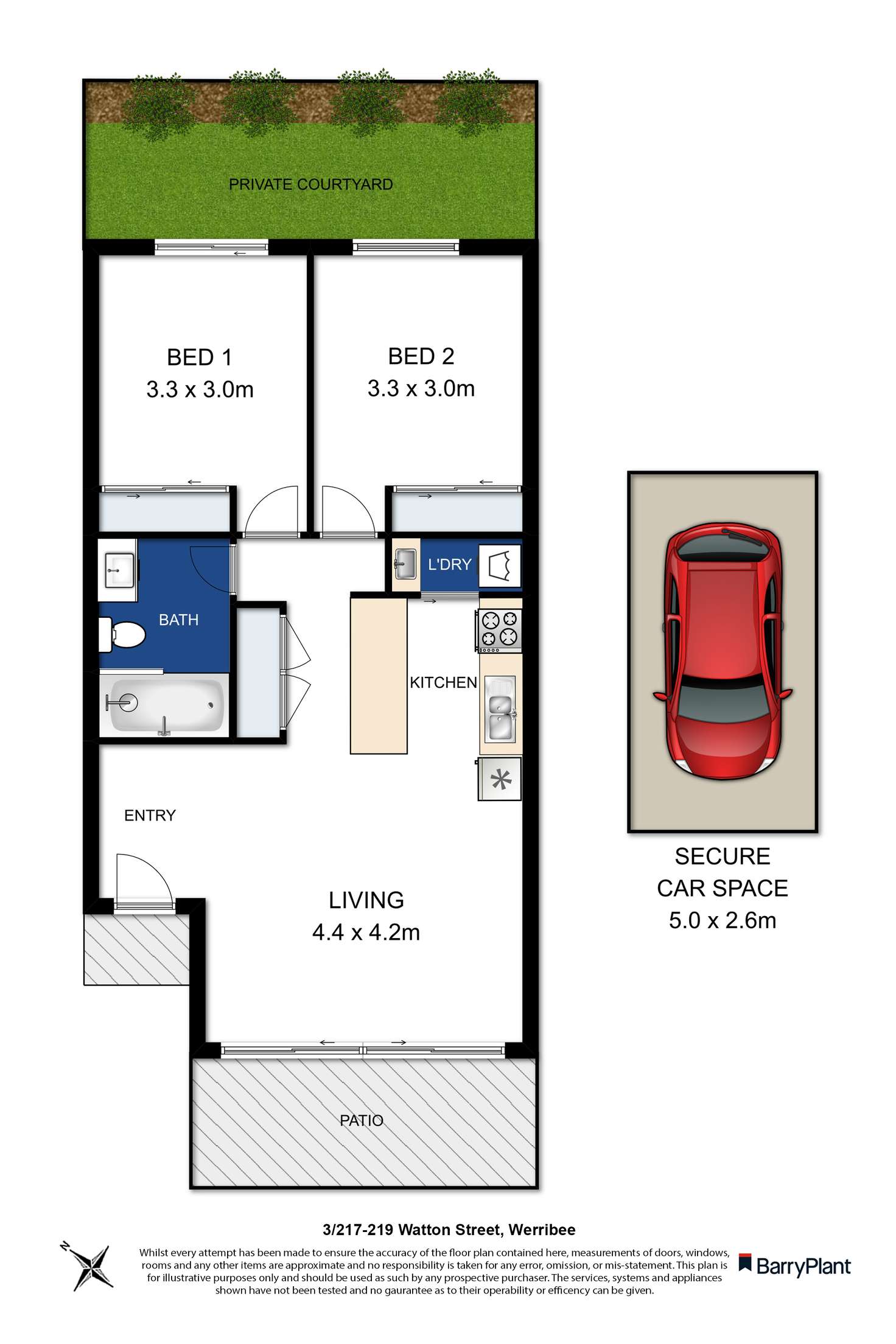 Floorplan of Homely house listing, 3/217-219 Watton Street, Werribee VIC 3030