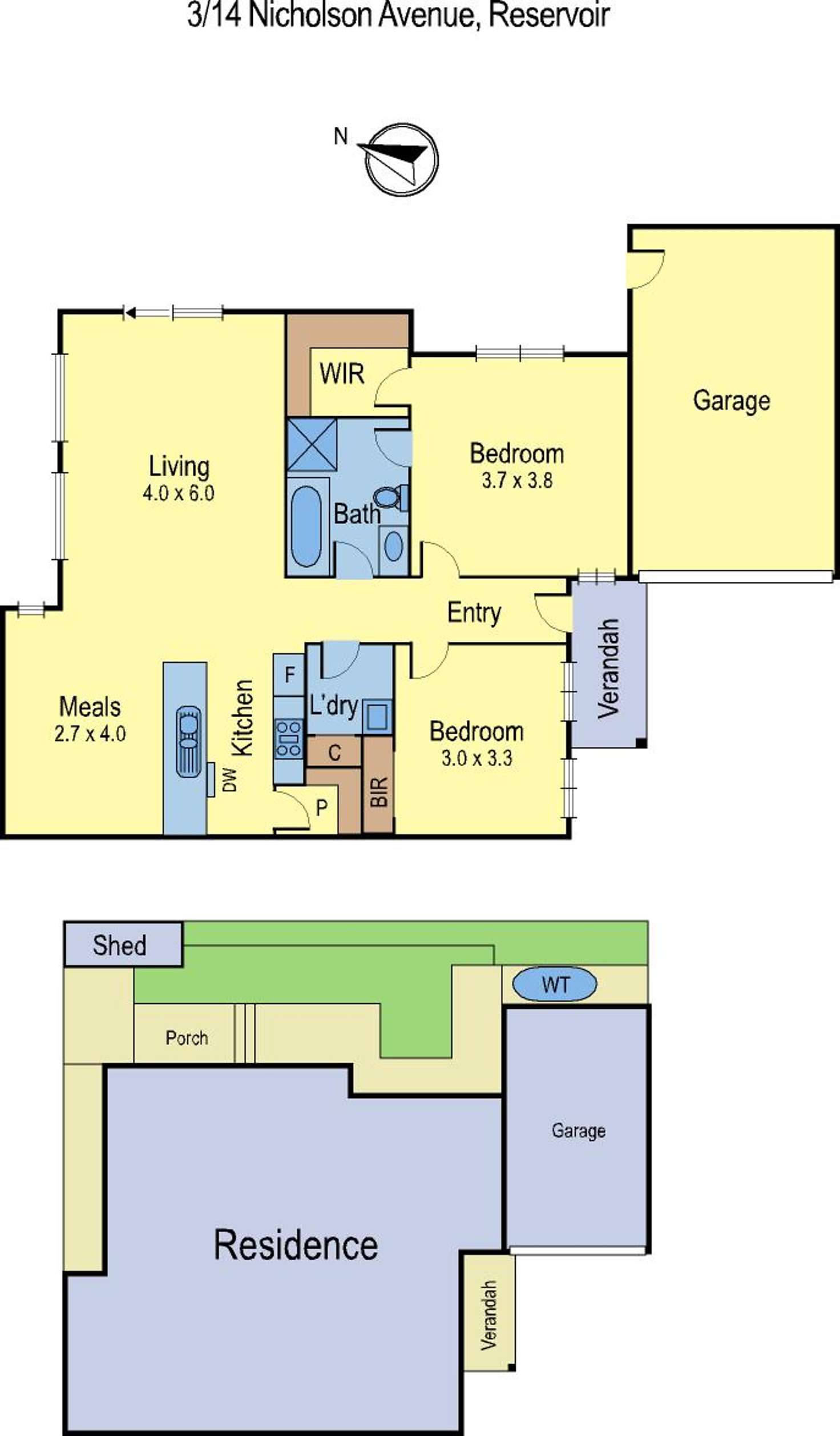 Floorplan of Homely unit listing, 3/14 Nicholson Avenue, Reservoir VIC 3073