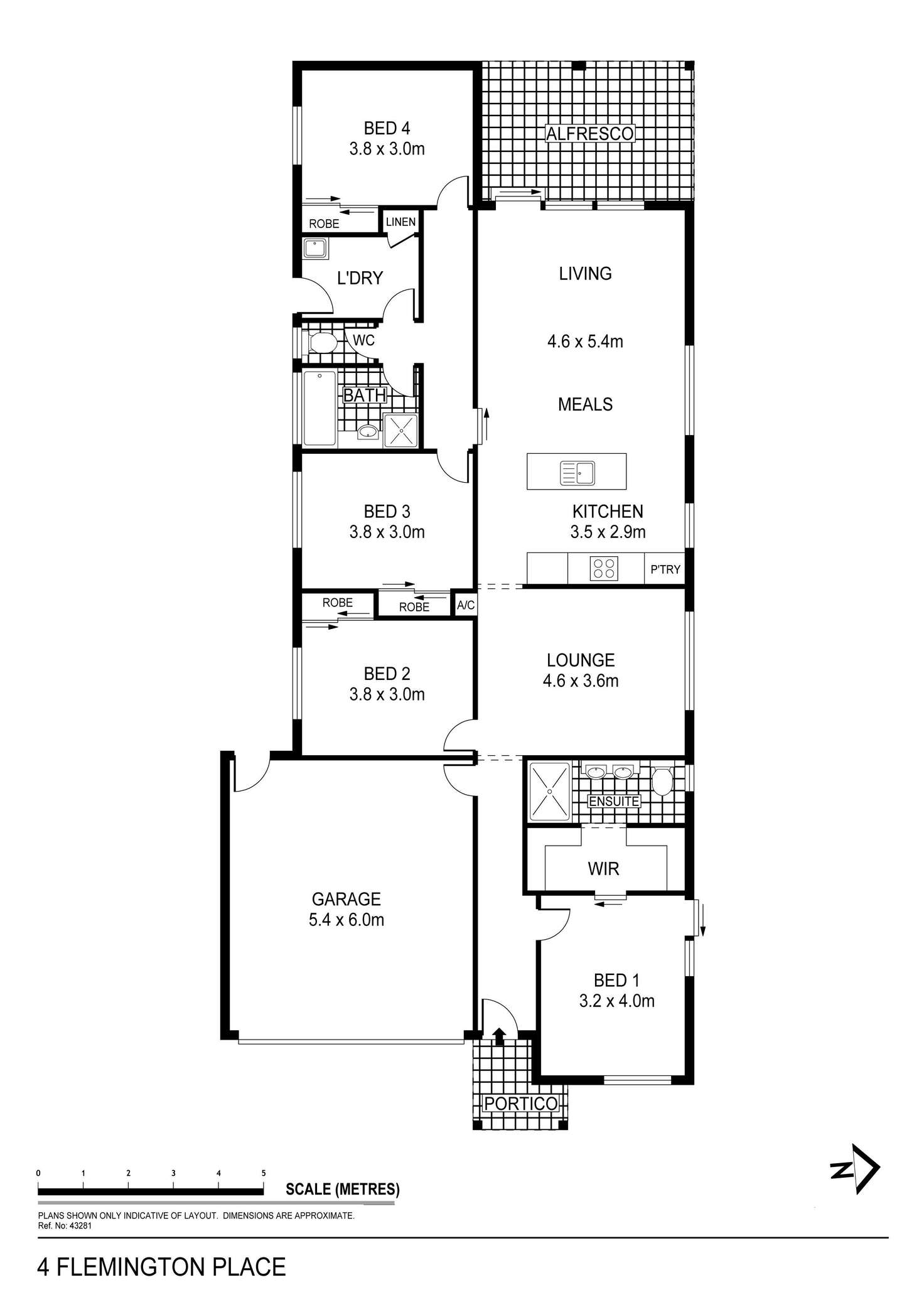 Floorplan of Homely house listing, 4 Flemington Place, Ascot VIC 3551