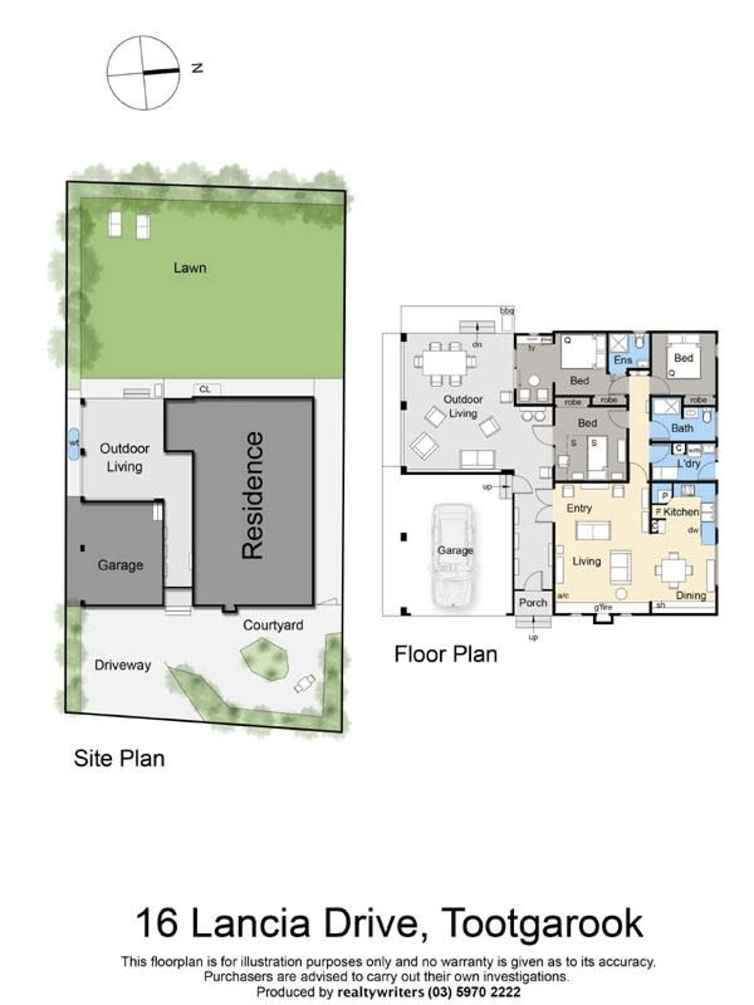 Floorplan of Homely house listing, 16 Lancia Drive, Tootgarook VIC 3941