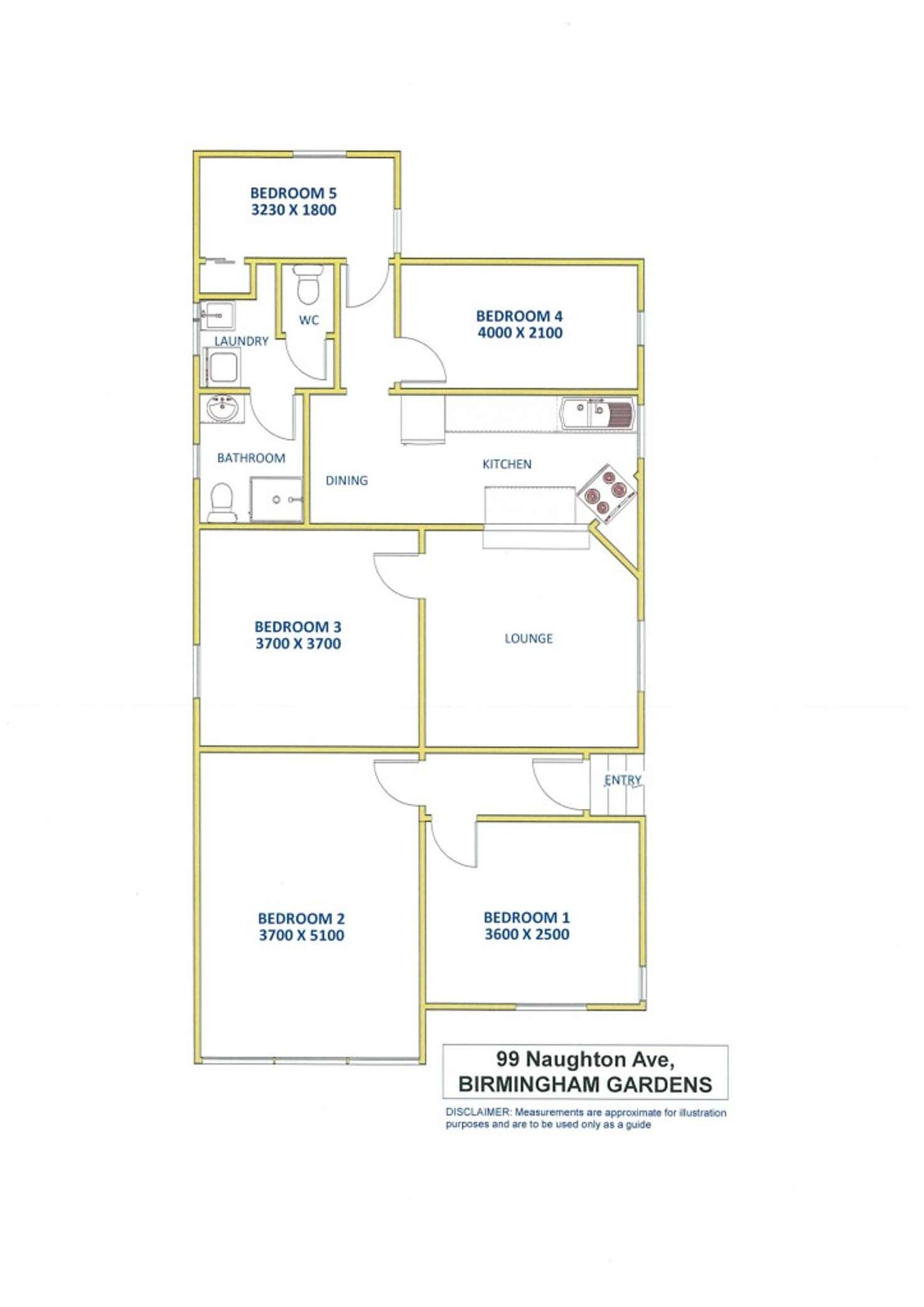 Floorplan of Homely house listing, 99 Naughton Avenue, Birmingham Gardens NSW 2287